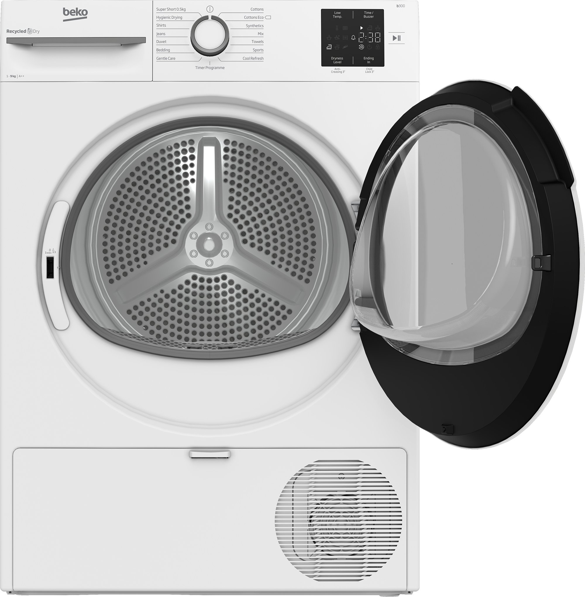 Beko BM3T39232CW wasdroger Vrijstaand Voorbelading 9 kg Wit - Afbeelding 4