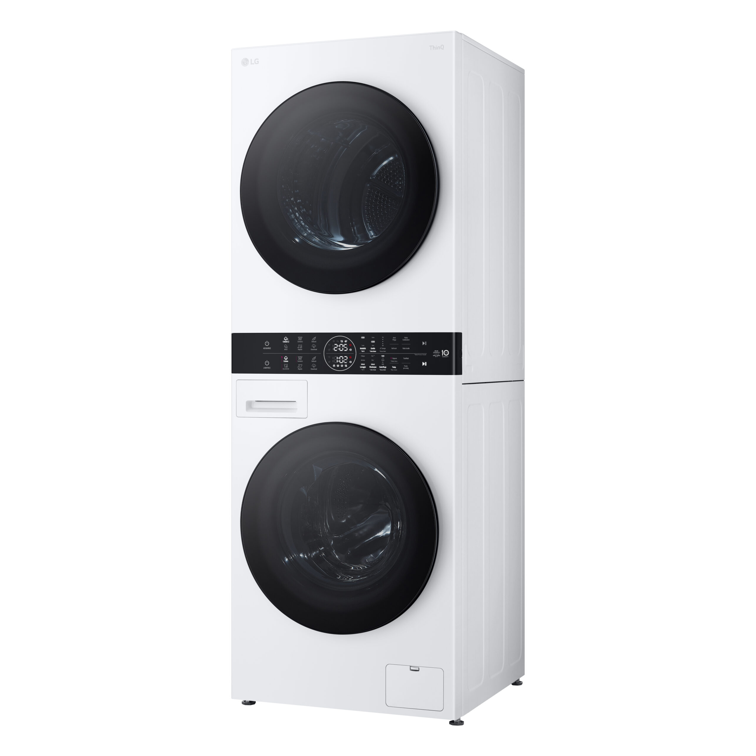 LG WT1210WWF Was-droogcombinatie Vrijstaand Voorbelading Wit A - Afbeelding 4