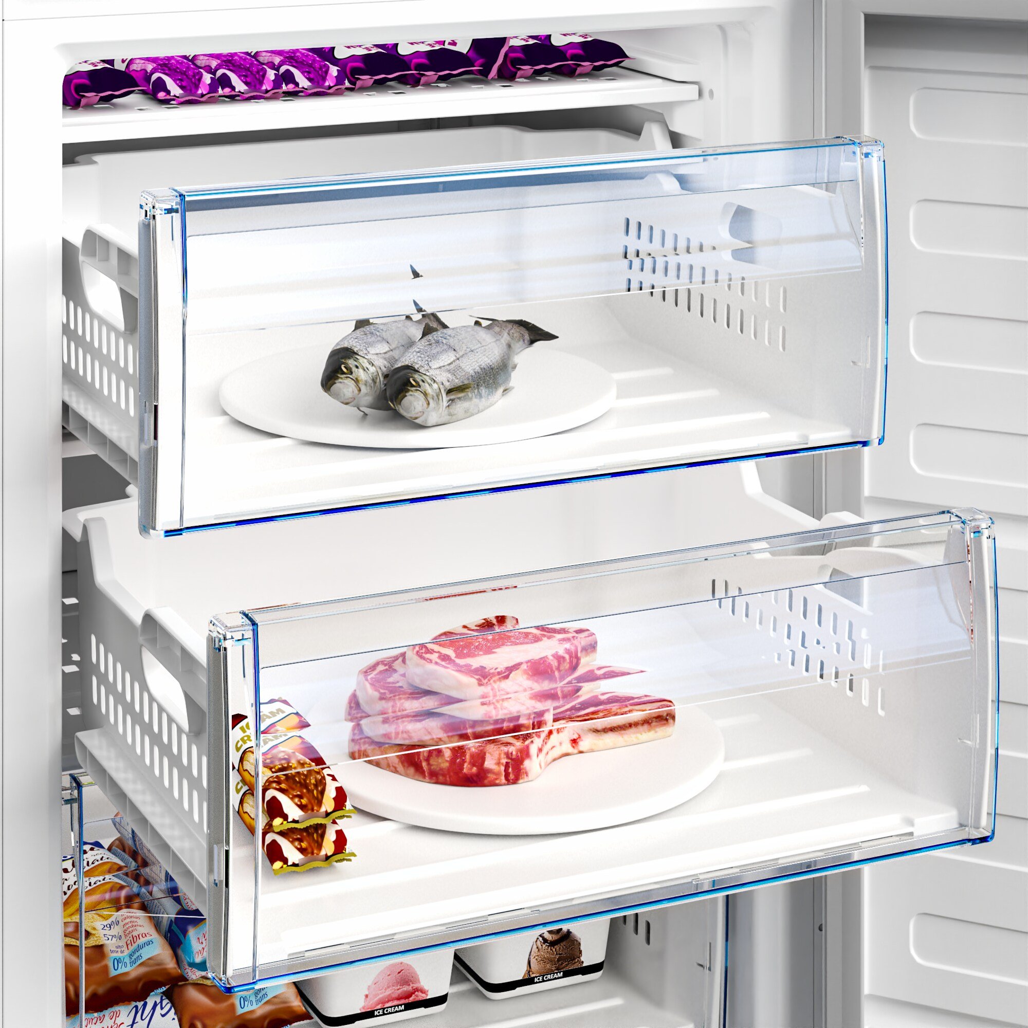 Beko RFSA240M41WN Vrieskast Vrijstaand 215 l E Wit - Afbeelding 11