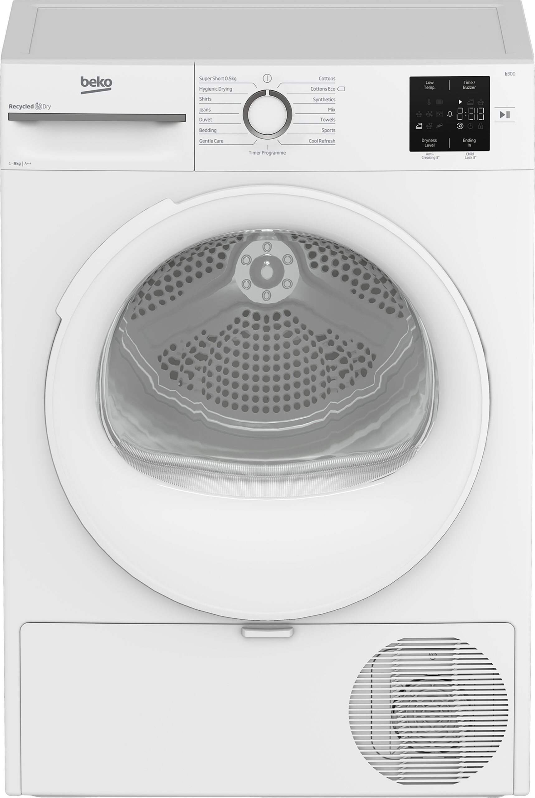 Beko BM3T39232CW wasdroger Vrijstaand Voorbelading 9 kg Wit - Afbeelding 9