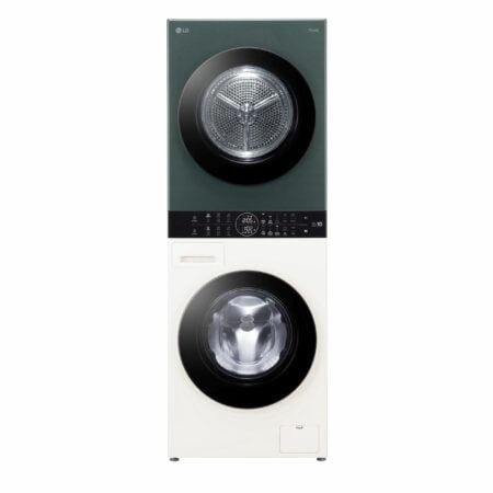 LG WT1210EGF Was-droogcombinatie Vrijstaand Voorbelading Groen, Wit A