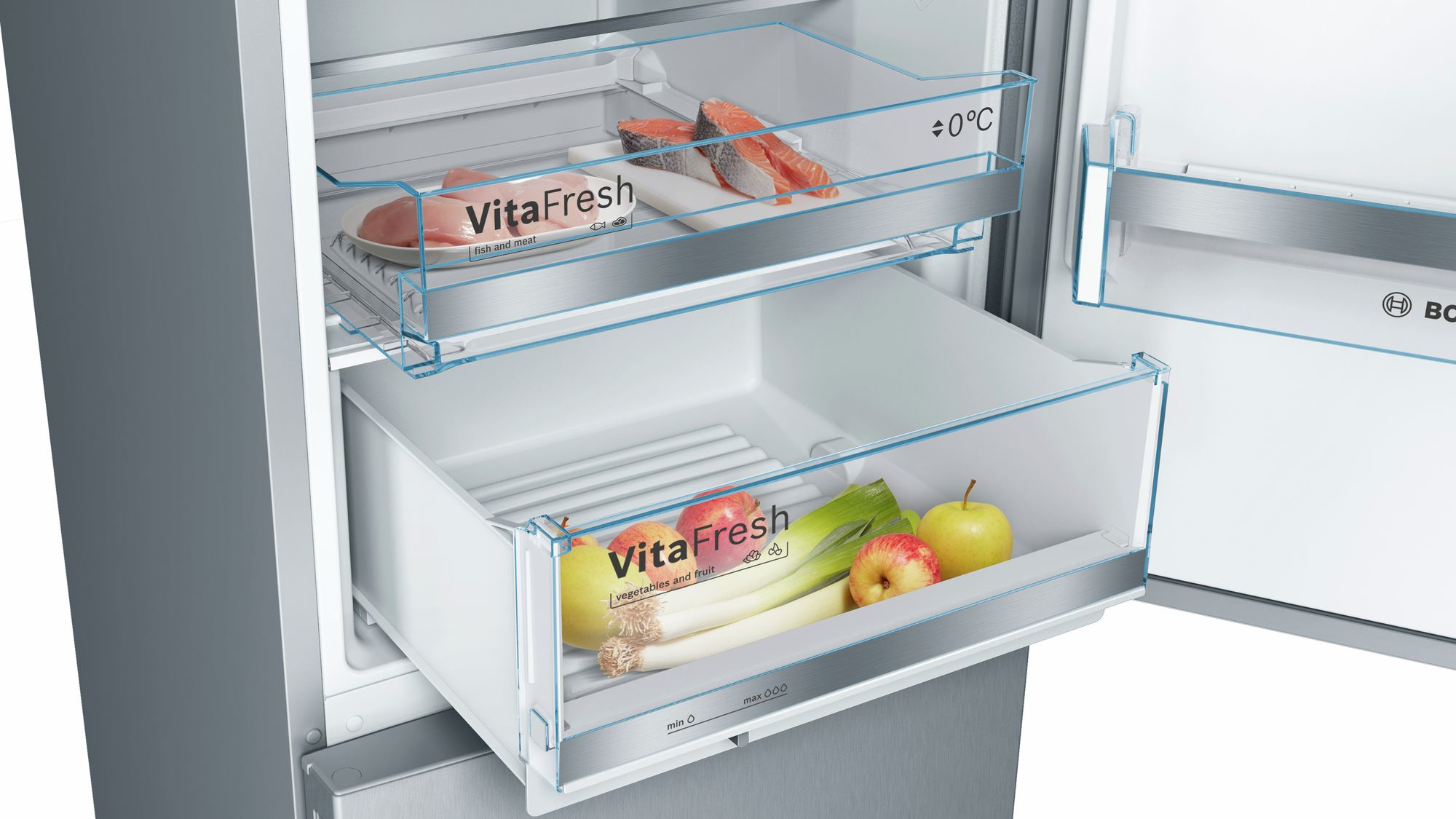 Bosch Serie 6 KGE39AICA koel-vriescombinatie Vrijstaand 343 l C Roestvrijstaal - Afbeelding 3