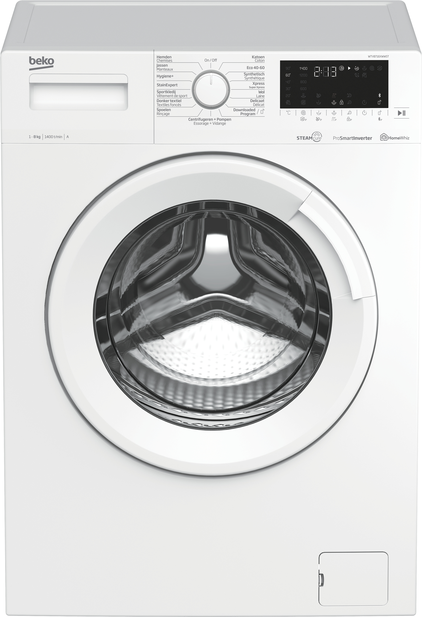 Beko WTV8716XWWST wasmachine Voorbelading 8 kg 1400 RPM Wit DHZ2591 - Afbeelding 7