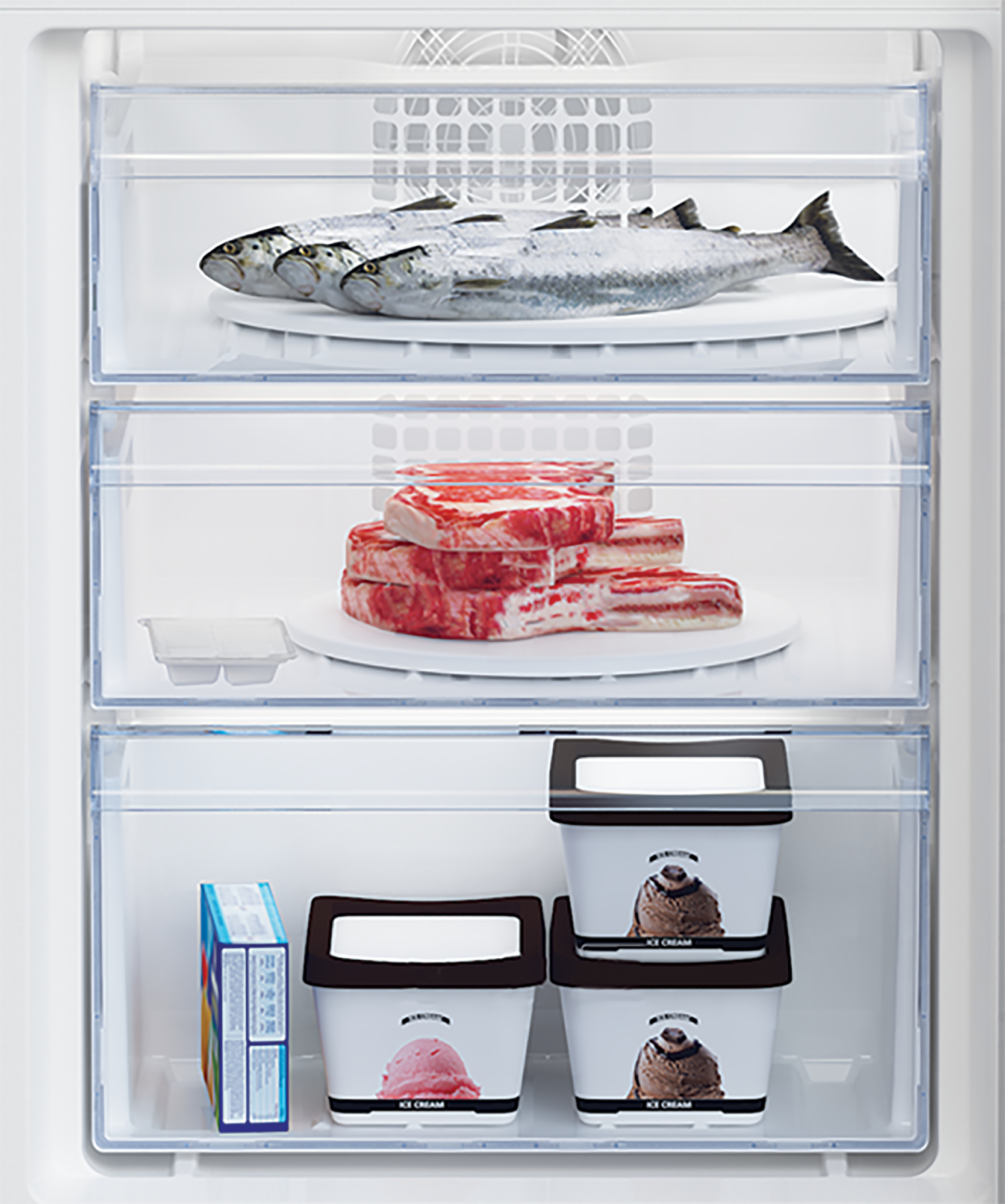 Beko BCHA275K41SN koel-vriescombinatie Ingebouwd 262 l E Wit - Afbeelding 4