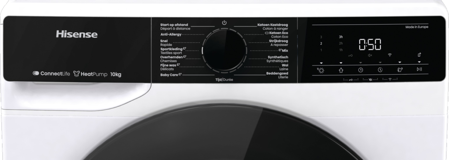 Hisense DH5V13UW wasdroger Vrijstaand Voorbelading 10 kg Wit - Afbeelding 9