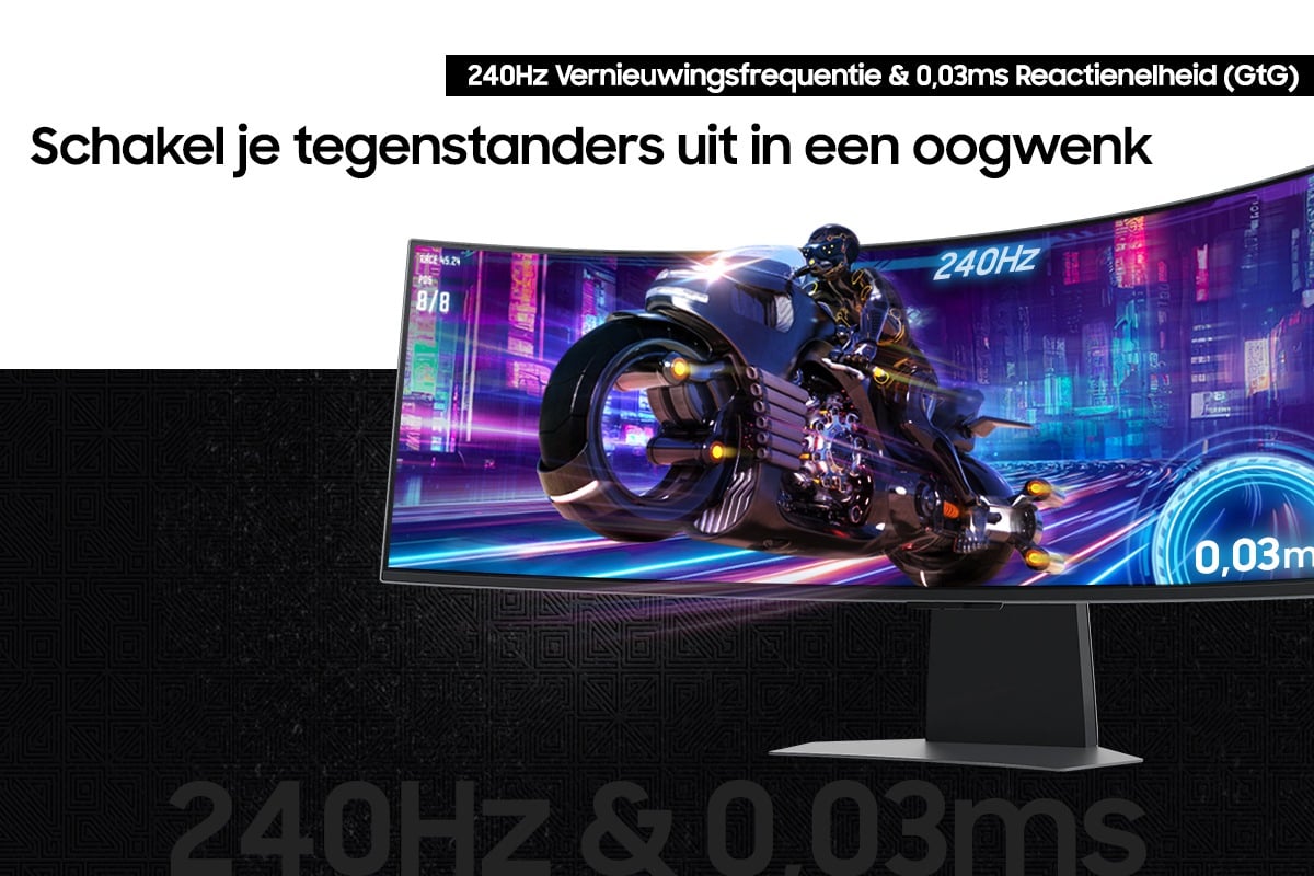 Samsung 49" Odyssey OLED G9 G95SD DQHD 240Hz Smart Gaming Monitor EWO3125 - Afbeelding 9