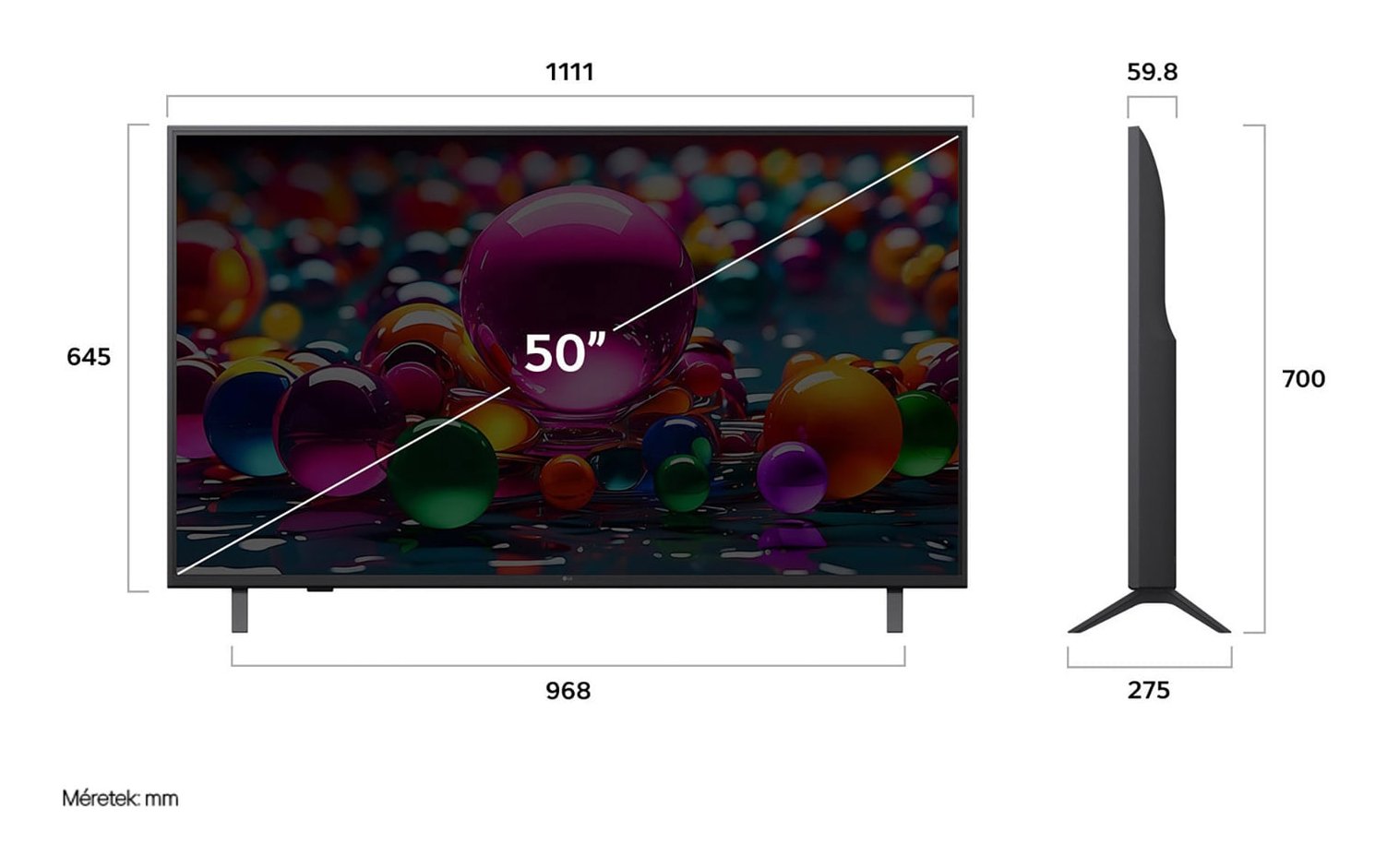 LG 50UA73003LA tv 127 cm (50") 4K Ultra HD Zwart - Afbeelding 5