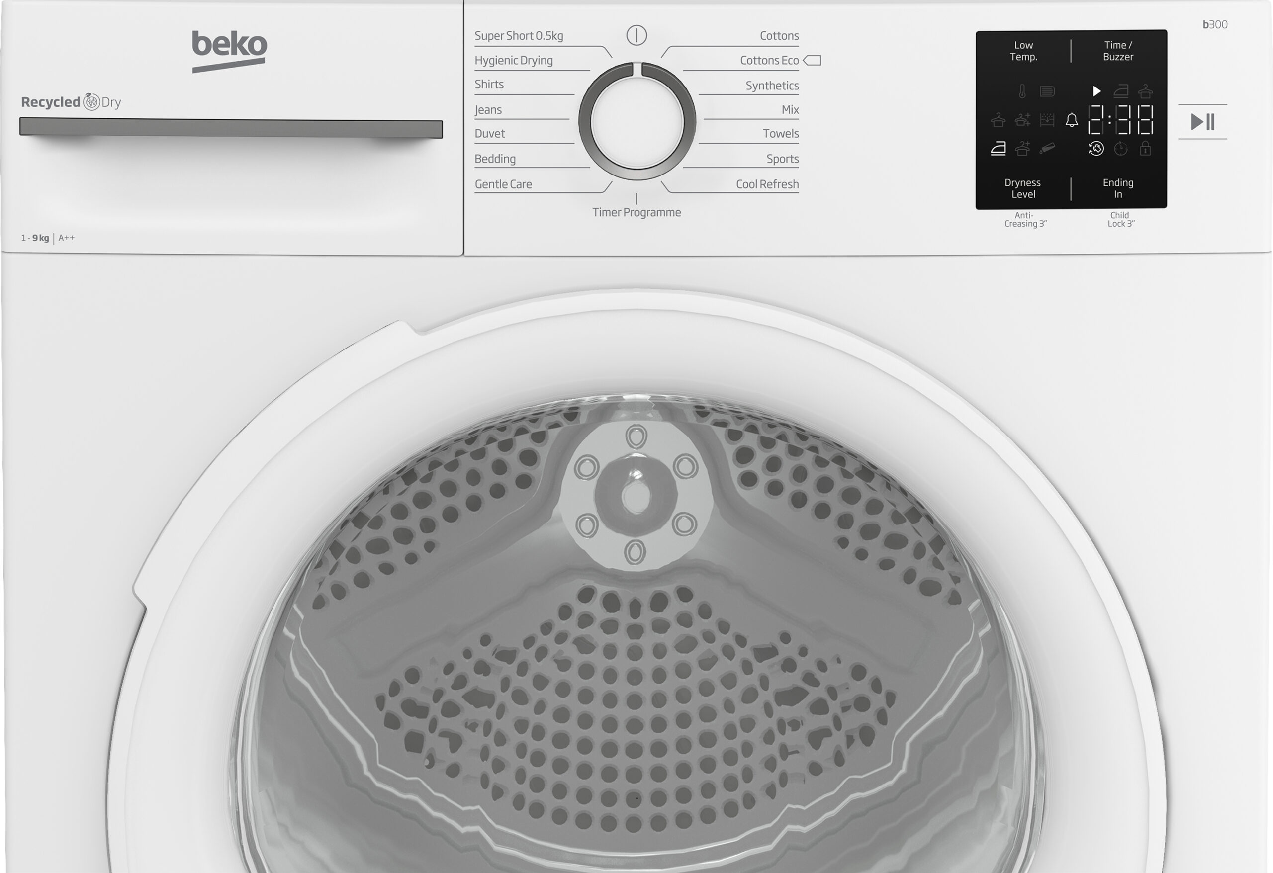 Beko BM3T39232CW wasdroger Vrijstaand Voorbelading 9 kg Wit - Afbeelding 5