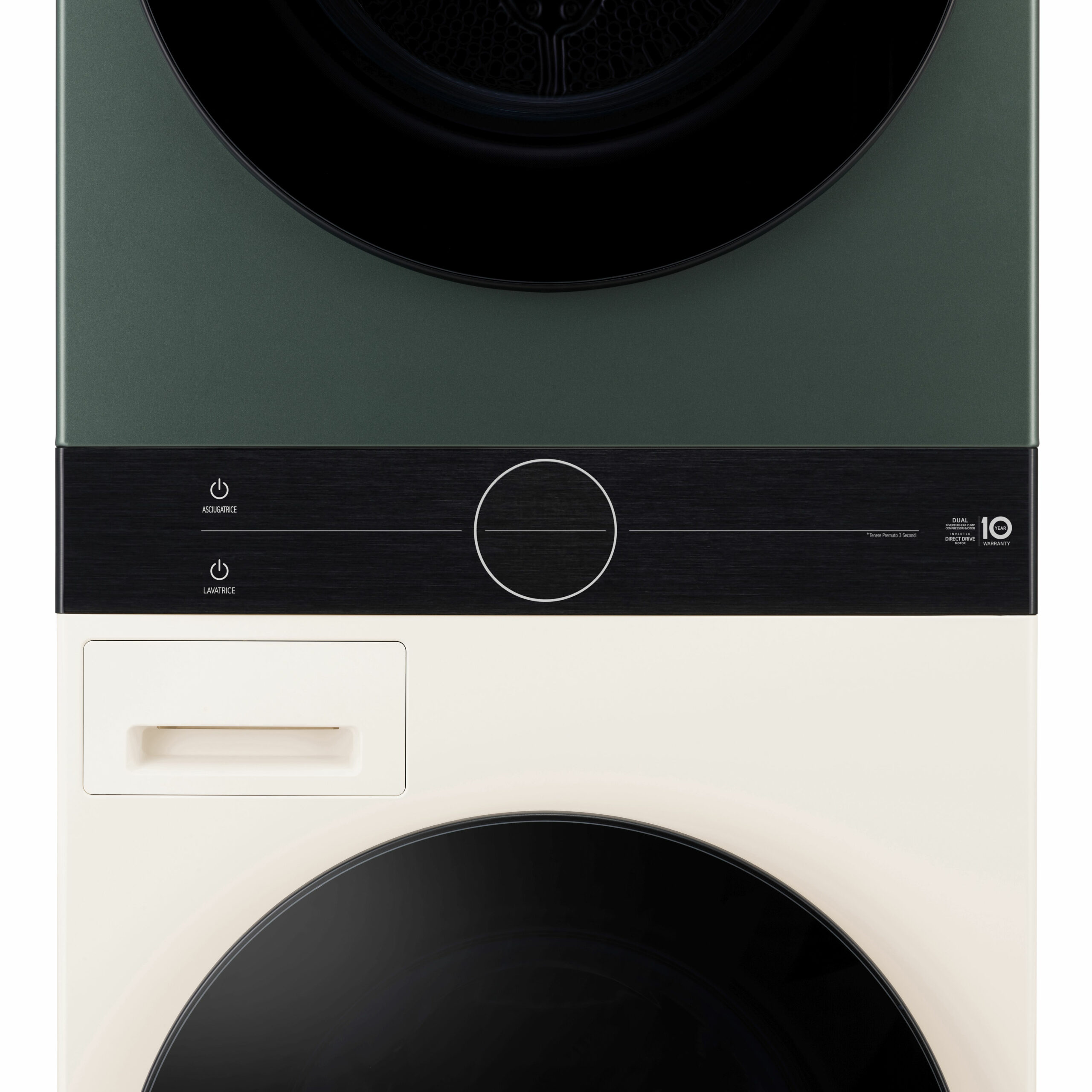 LG WT1210EGF Was-droogcombinatie Vrijstaand Voorbelading Groen, Wit A - Afbeelding 6