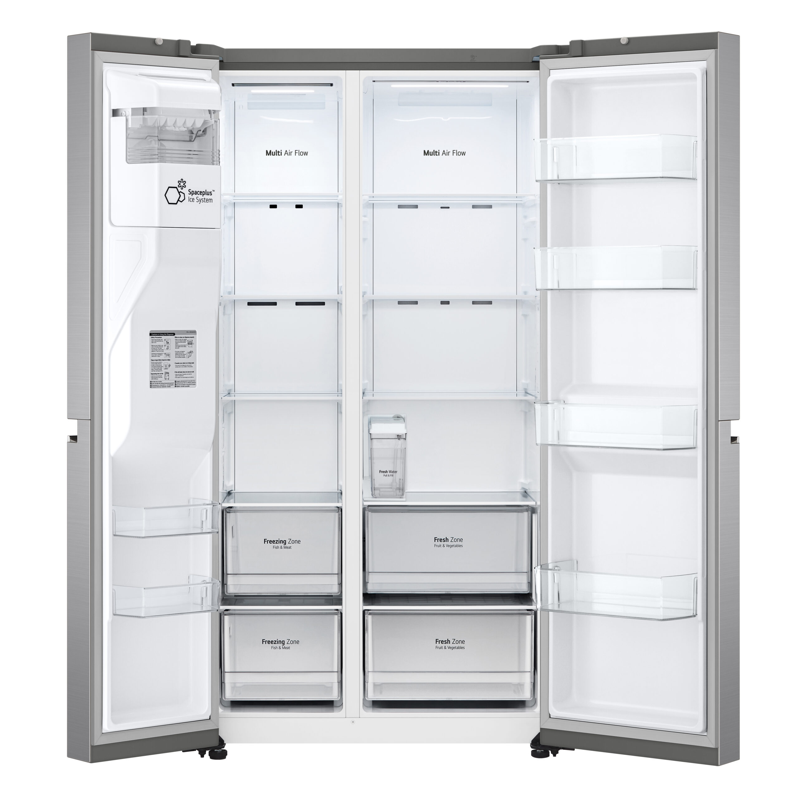 LG GSLV71PZTD amerikaanse koelkast Vrijstaand 635 l D Metallic, Zilver - Afbeelding 8