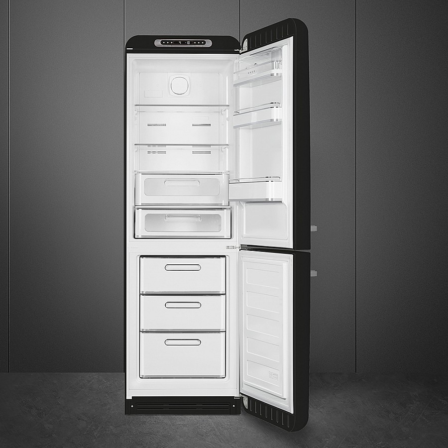 Smeg FAB32RBL5 koel-vriescombinatie Vrijstaand 331 l D Zwart - ACTIE! - Afbeelding 4