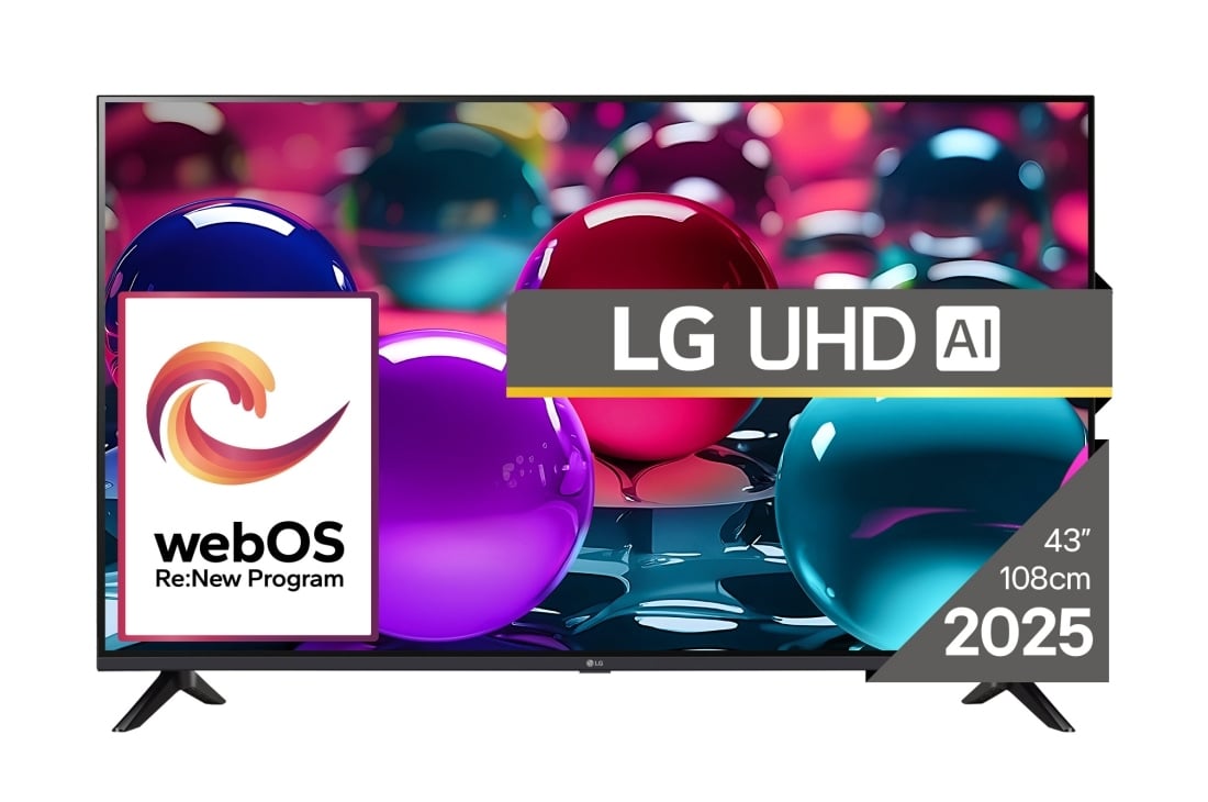 LG UHD AI 43UA73003LA tv 109,2 cm (43") 4K Ultra HD Smart TV Wifi Zwart - Afbeelding 3