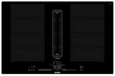 Siemens iQ700 EX80BNX68E kookplaat Zwart Ingebouwd 80 cm Keramisch Inbouw afzuigkap