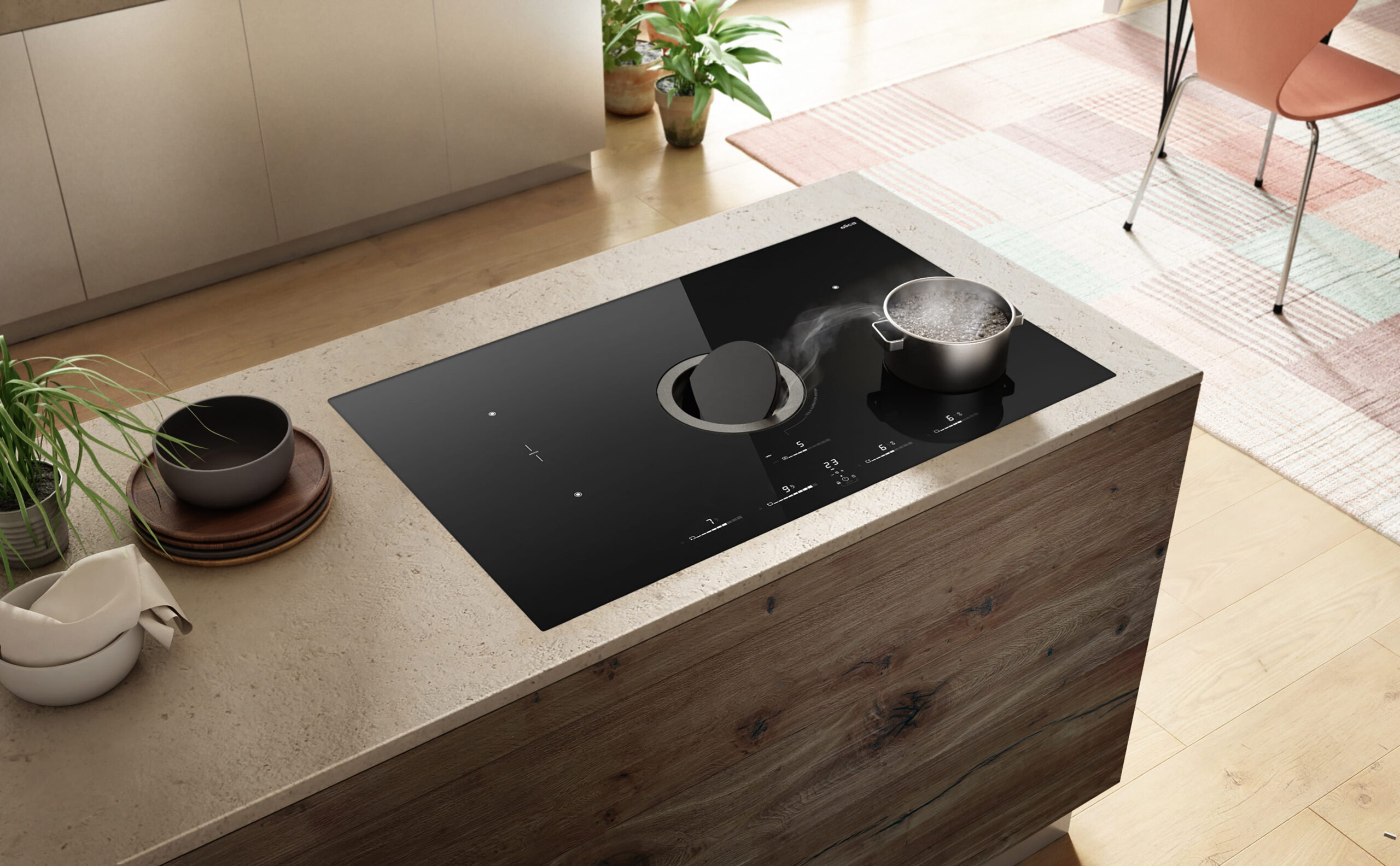 Elica NikolaTesla Switch Glow EVO BL/A/83 Zwart Ingebouwd 83 cm Inductiekookplaat zones 4 zone(s) Inbouw afzuigkap - Afbeelding 3