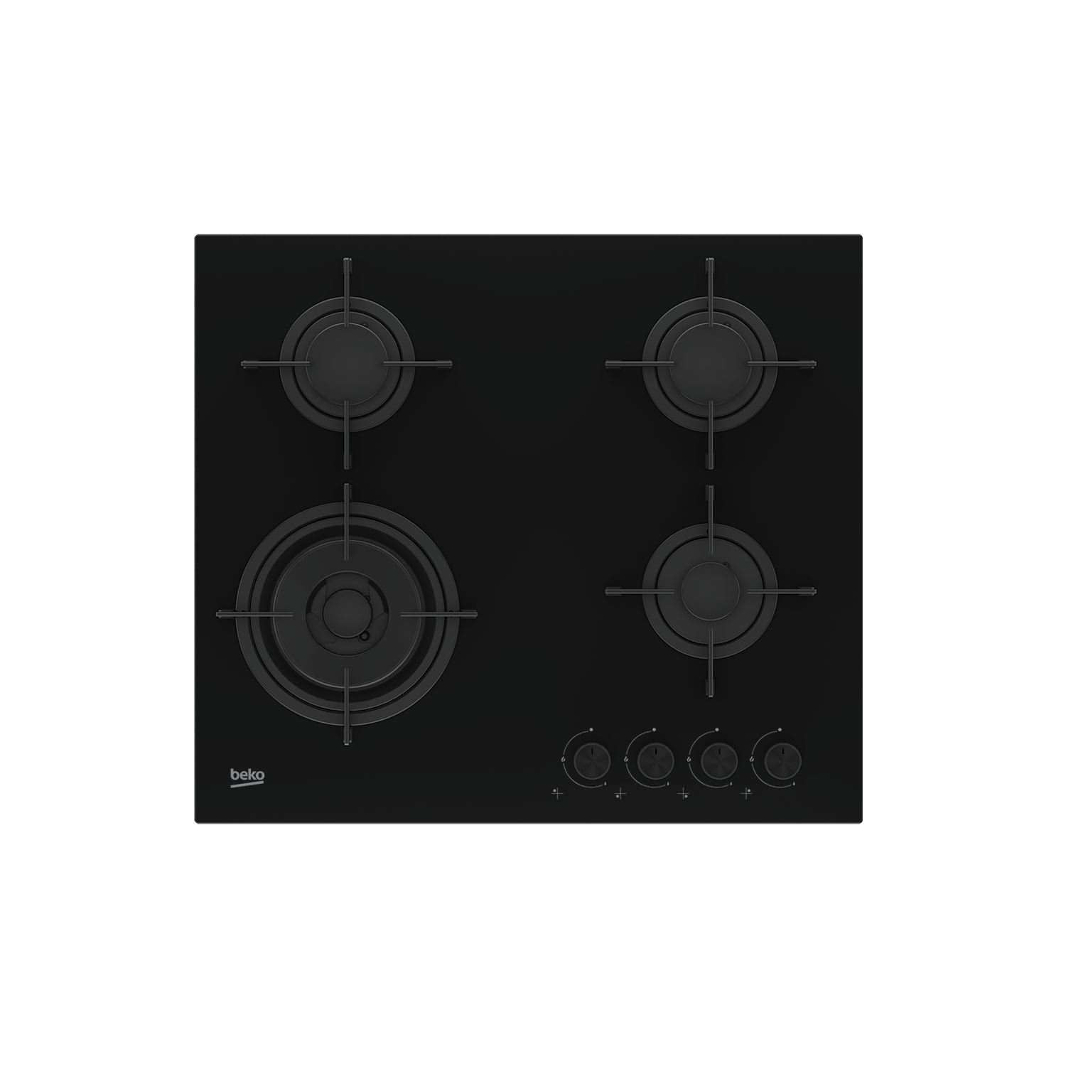 Beko HILW 64120 S kookplaat Zwart Ingebouwd Gaskookplaat 4 zone(s) DHZ2662 - Afbeelding 3