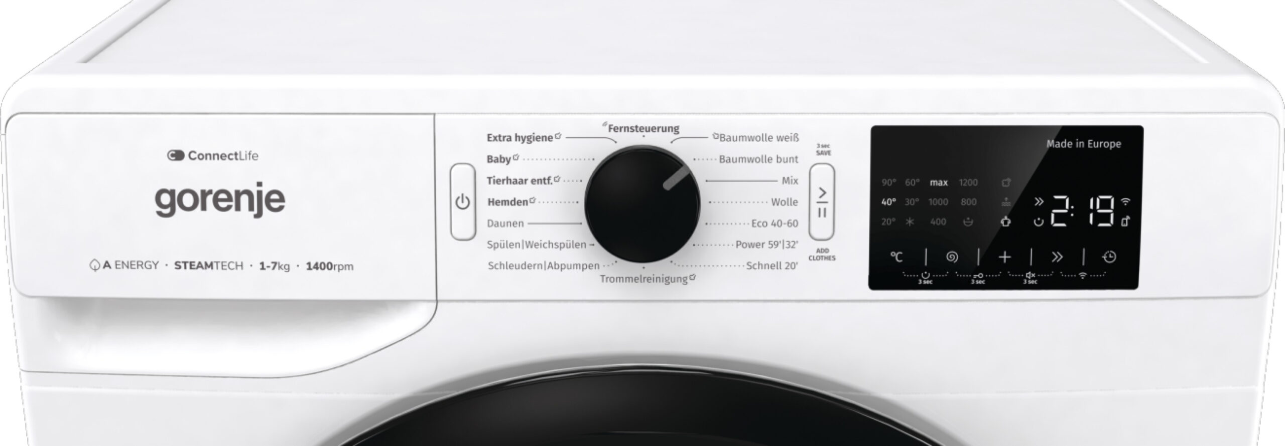 Gorenje WPNEI74SA1TS wasmachine Voorbelading 7 kg 1400 RPM Wit DHZ2785 - Afbeelding 7
