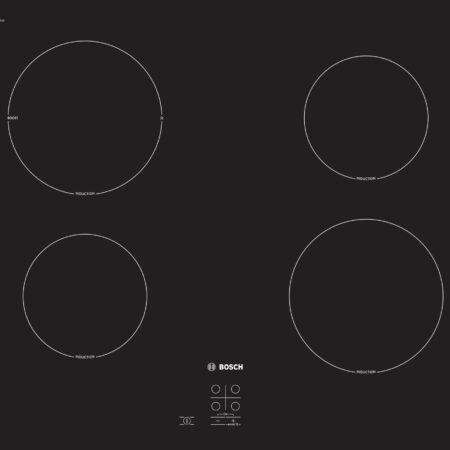 Bosch Serie 2 PUG61RAA5B kookplaat Zwart Ingebouwd 60 cm Inductiekookplaat zones 4 zone(s) - EWO3324