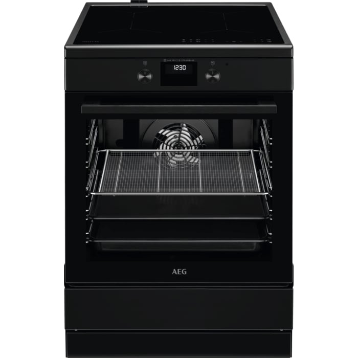 AEG CIB6640AAB Vrijstaand fornuis A Electrisch Inductiekookplaat zones Zwart