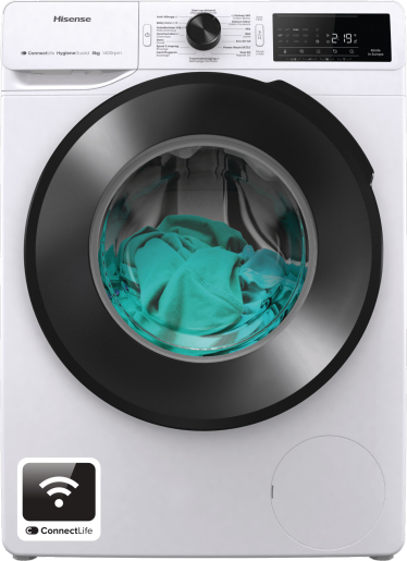 Hisense WF3V843BW/BLX wasmachine Voorbelading 8 kg 1400 RPM Wit