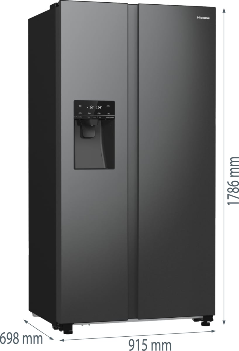 Hisense RS5P535NTFE amerikaanse koelkast Vrijstaand 566 l E Zwart - Afbeelding 10