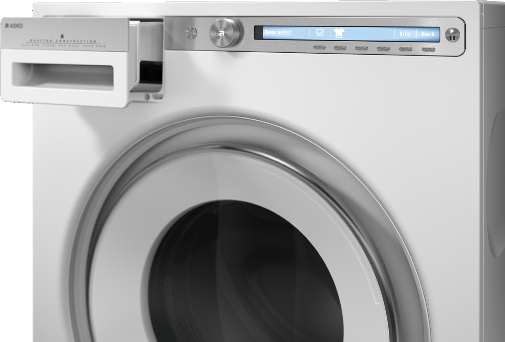 Asko Logic W4086C.W/3 wasmachine Voorbelading 8 kg 1600 RPM Wit Verpakkingsschade - Afbeelding 5