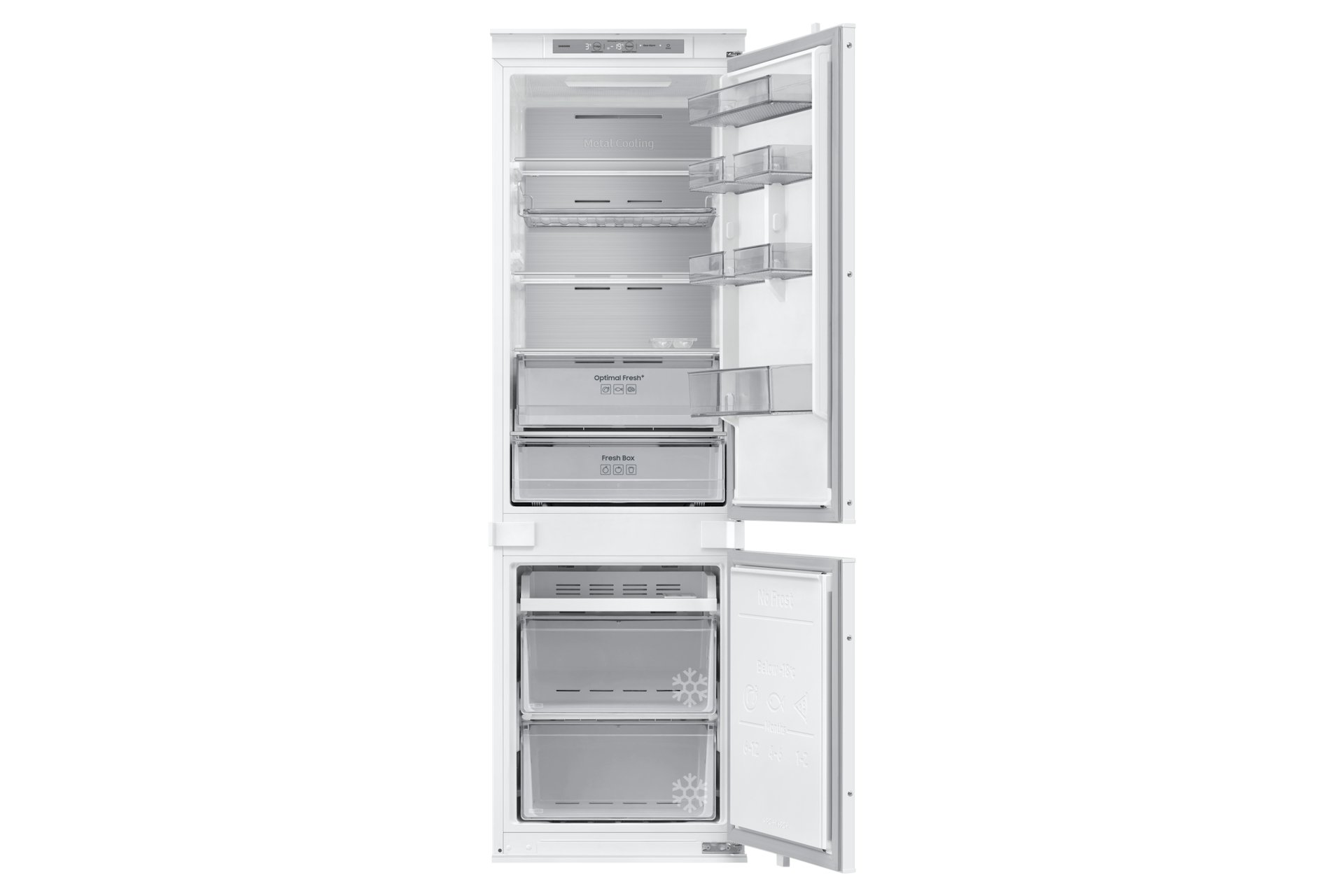 Samsung 178cm Inbouw Koel-vriescombinatie (264L) Sleepdeur C-Energielabel Rack&Shelf Metal Cooling - Afbeelding 5