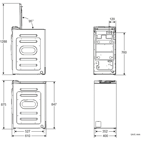 Koenic Kwm 8212 A Inv Bovenlader Wasmachine 8kg 1250t DHZ4443 - Afbeelding 6