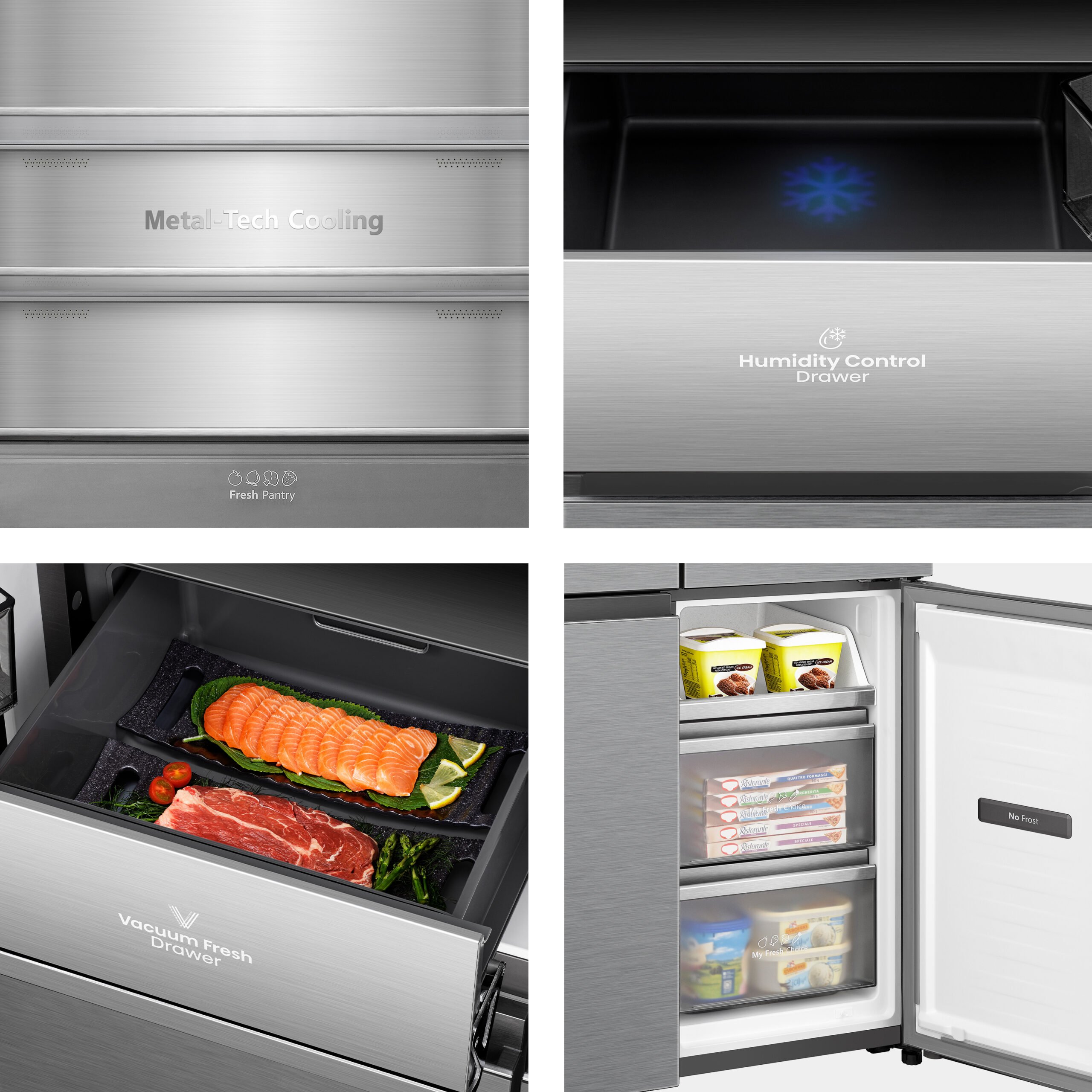 Hisense RQ768N4GVE amerikaanse koelkast Vrijstaand 591 l E Zilver DHZ2938 - Afbeelding 31