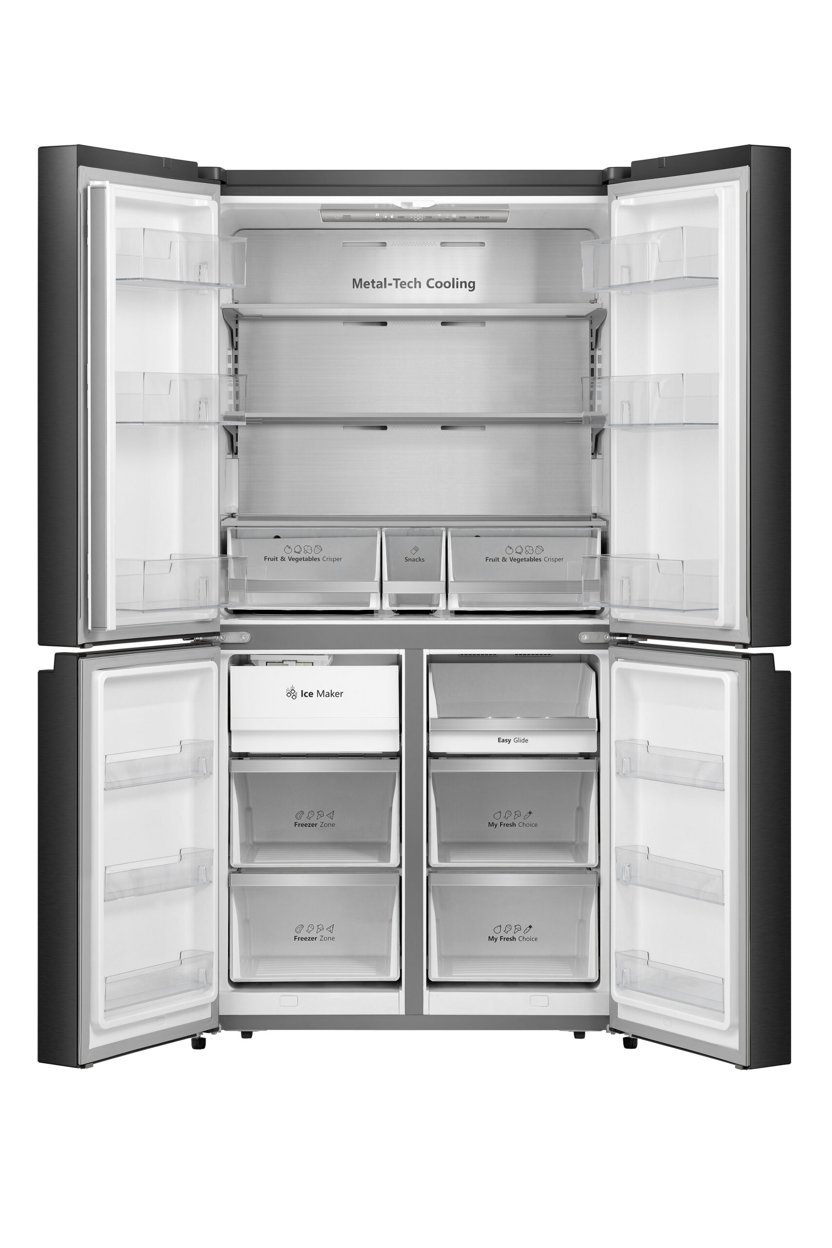 Hisense RQ5X560SFLEF amerikaanse koelkast Vrijstaand 608 l E Zwart DHZ2930 - Afbeelding 3