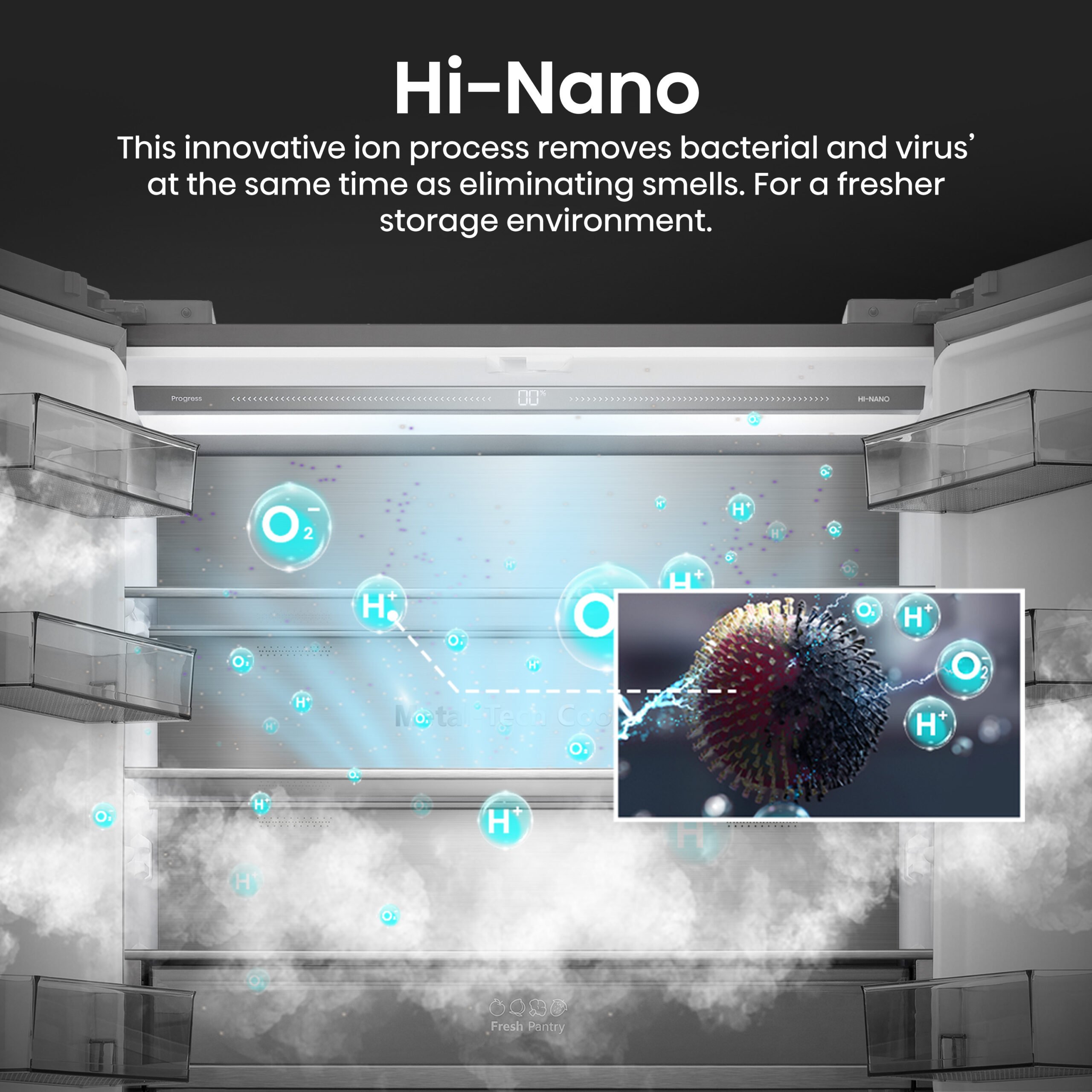 Hisense RQ768N4GVE amerikaanse koelkast Vrijstaand 591 l E Zilver DHZ2938 - Afbeelding 24