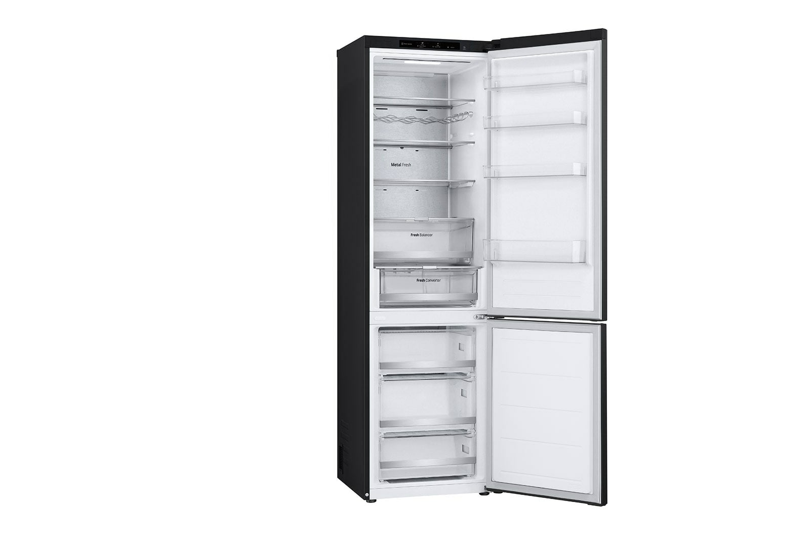 LG GBV7280BEV koel-vriescombinatie Vrijstaand 387 l Zwart - Afbeelding 14