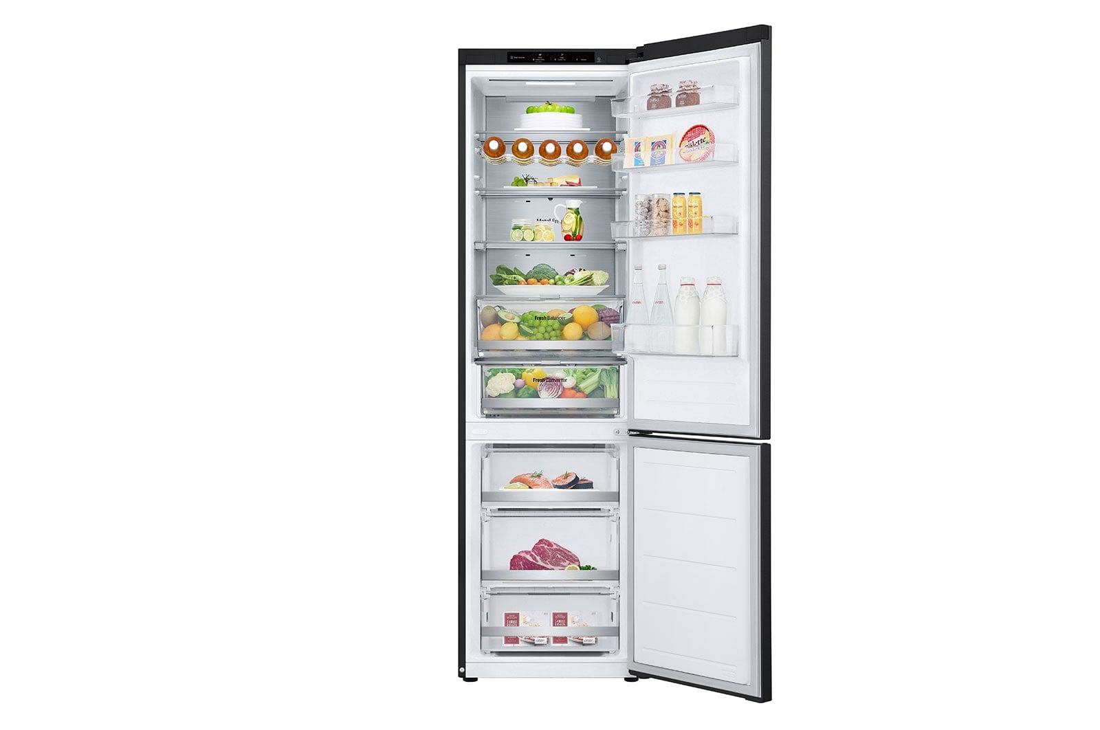 LG GBV7280BEV koel-vriescombinatie Vrijstaand 387 l Zwart - Afbeelding 3