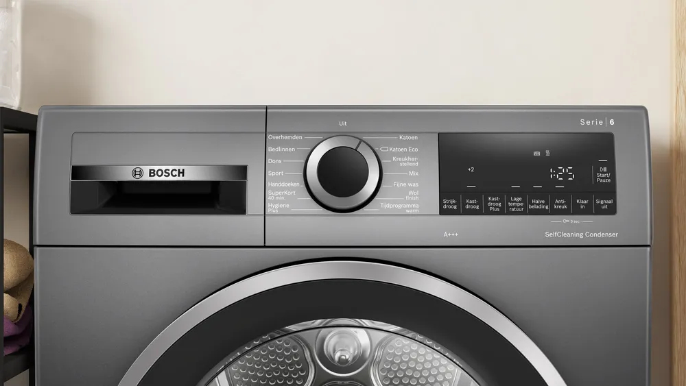 Bosch Serie 6 WQG235DINL wasdroger Vrijstaand Voorbelading 8 kg Grijs - Afbeelding 4