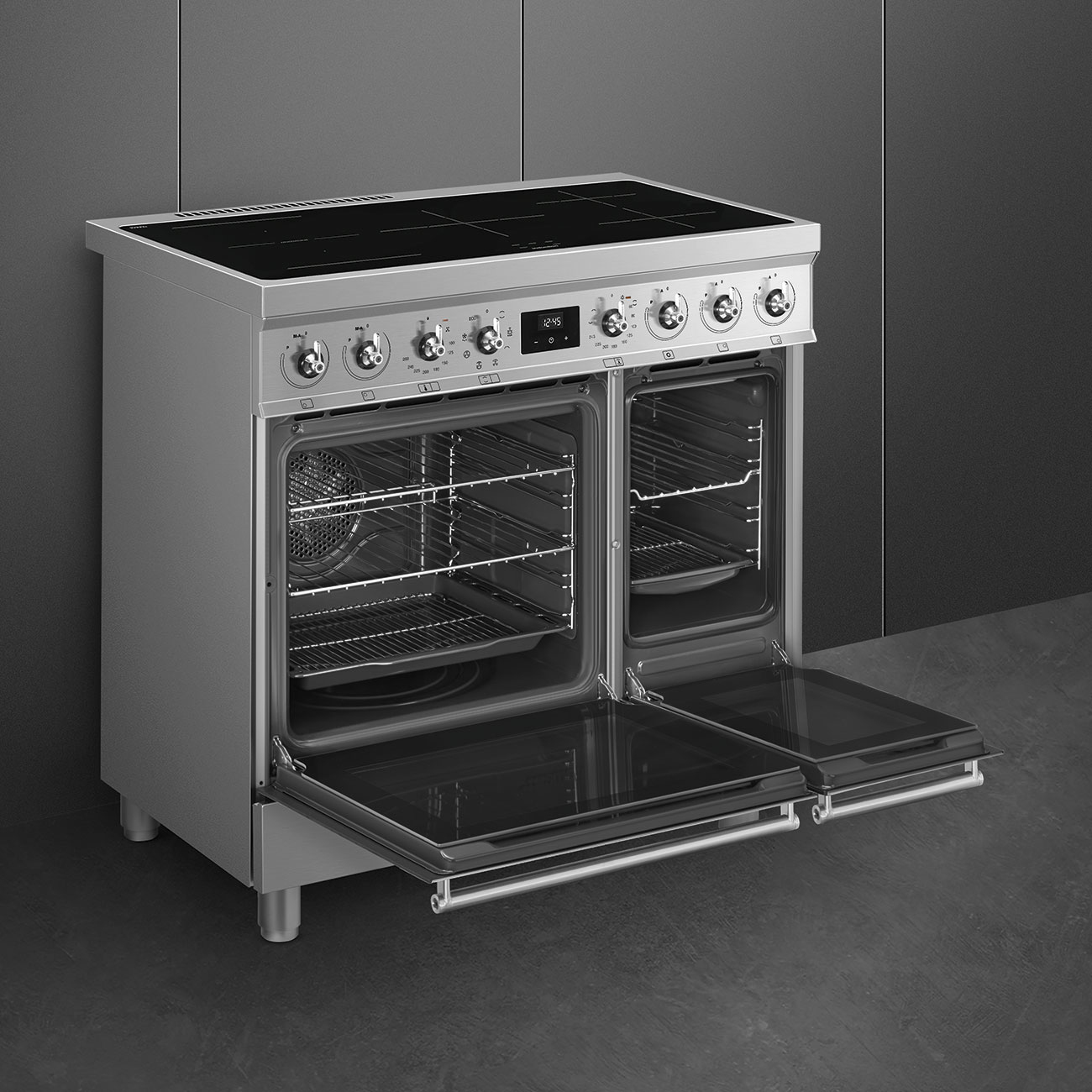Smeg Symphony C92IMX2 fornuis Vrijstaand fornuis Electrisch Inductiekookplaat zones Roestvrijstaal - Afbeelding 6