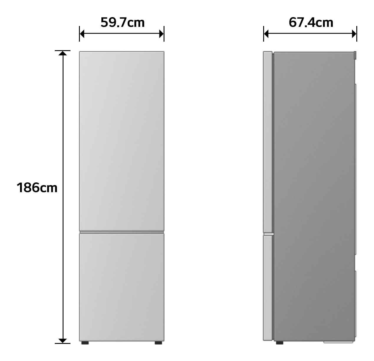 LG GBBS312CPY Vrijstaand 333 l Zilver - Afbeelding 4
