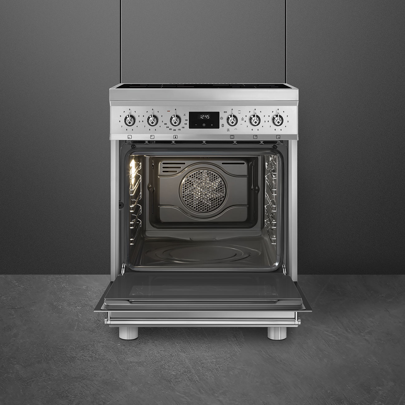 Smeg Symphony C6IMXM2 fornuis Vrijstaand fornuis Electrisch Inductiekookplaat zones Roestvrijstaal - Afbeelding 4