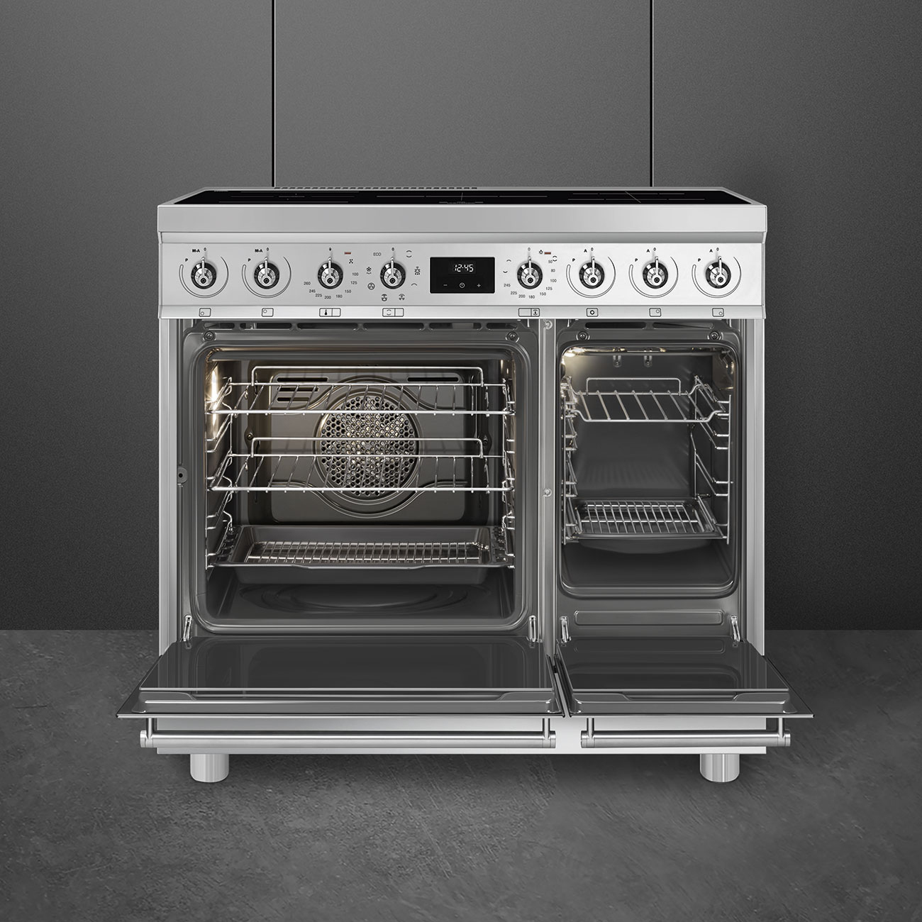 Smeg Symphony C92IMX2 fornuis Vrijstaand fornuis Electrisch Inductiekookplaat zones Roestvrijstaal - Afbeelding 3