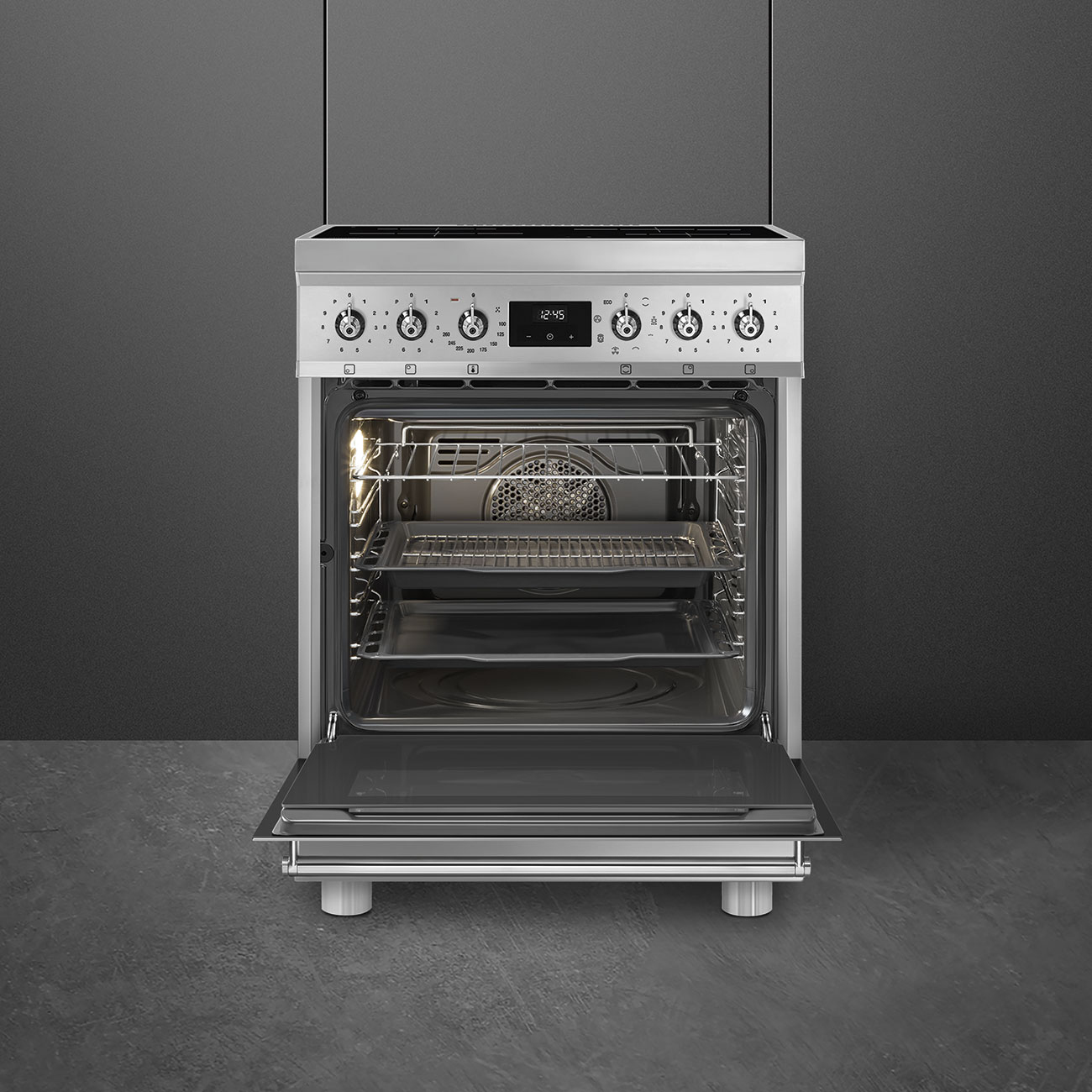 Smeg Symphony C6IMXM2 fornuis Vrijstaand fornuis Electrisch Inductiekookplaat zones Roestvrijstaal - Afbeelding 3