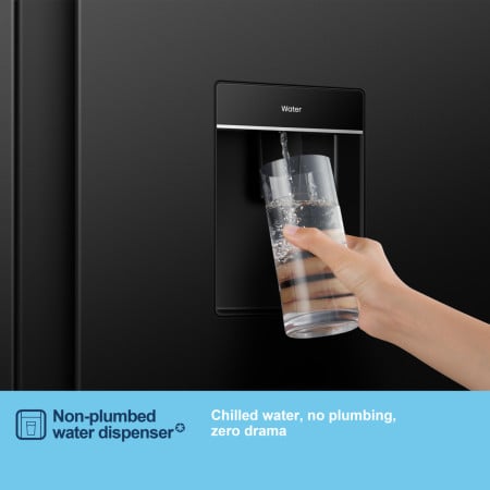 Fridgemaster MS91558DEB amerikaanse koelkast Vrijstaand 541 l Zwart EWO4476 - Afbeelding 4