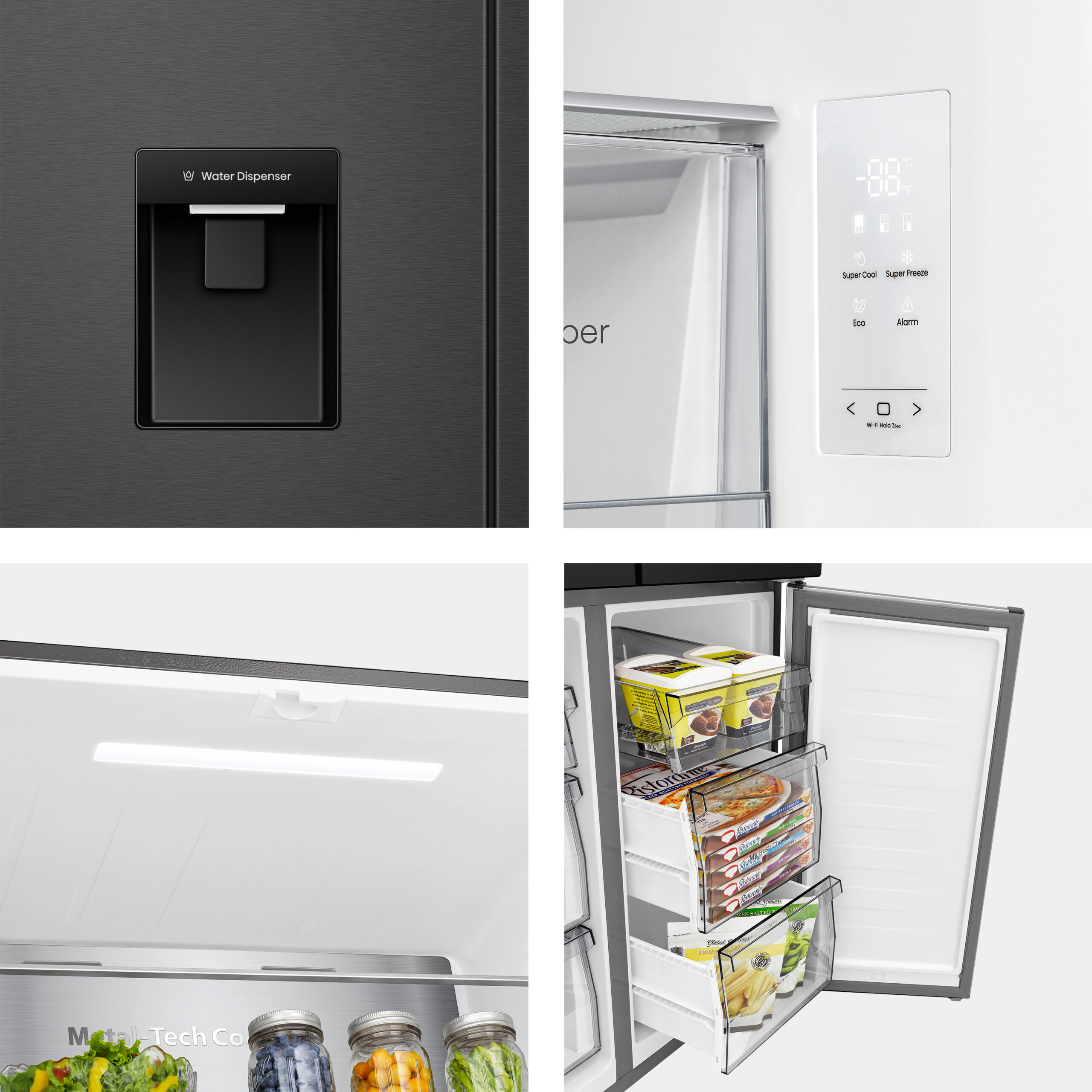 Hisense RQ5P470SMFE koel-vriescombinatie Vrijstaand 482 l DHZ4639 - Afbeelding 3