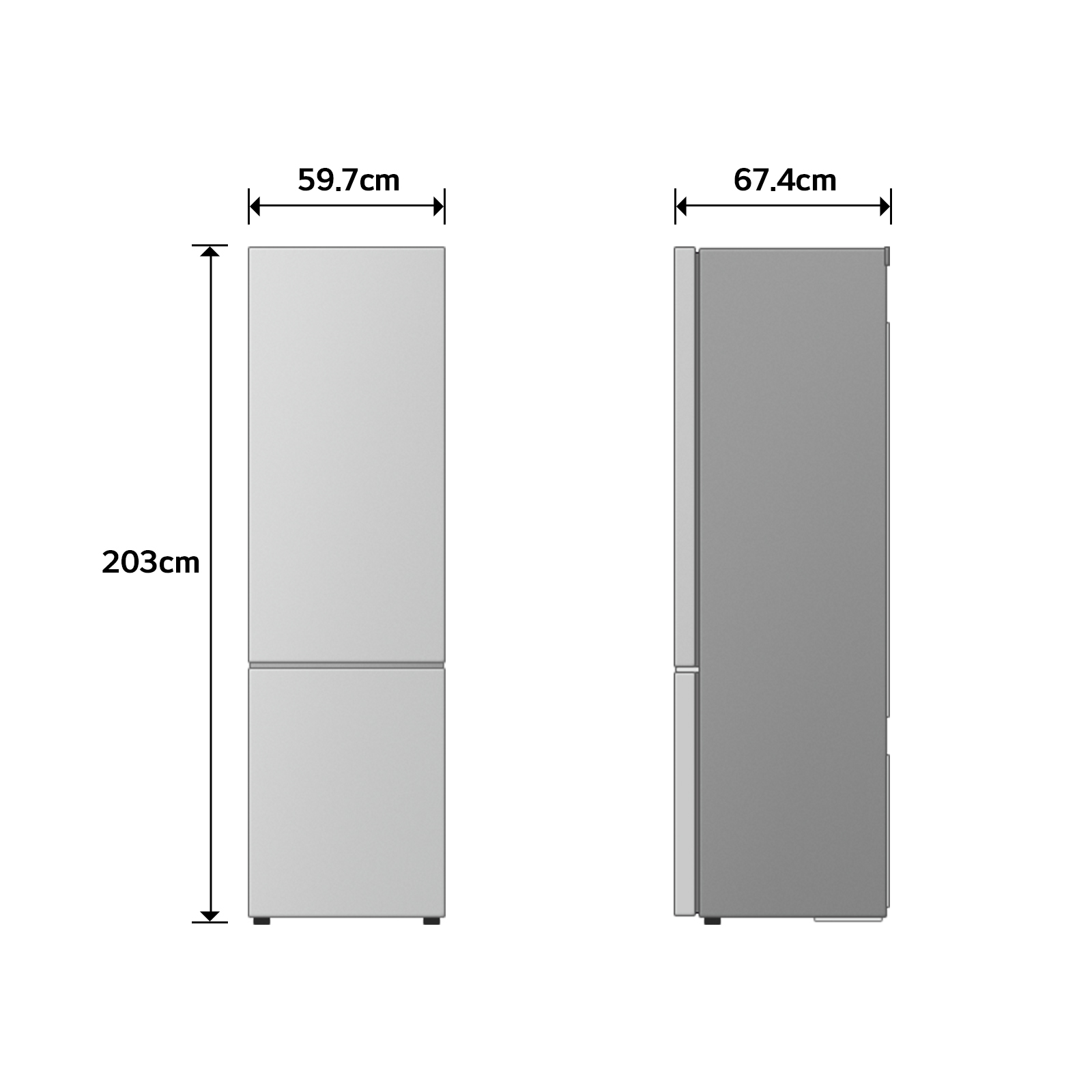 LG GBBSJ2CCEP Vrijstaand 375 l Zwart DHZ3815 - Afbeelding 4