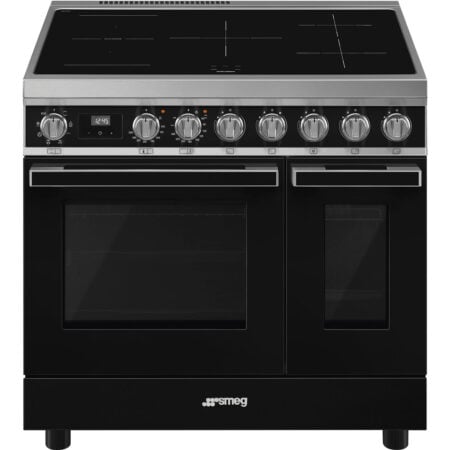 Smeg Master CUISINIERE CPF92IMBL Vrijstaand fornuis Inductiekookplaat zones Zwart A