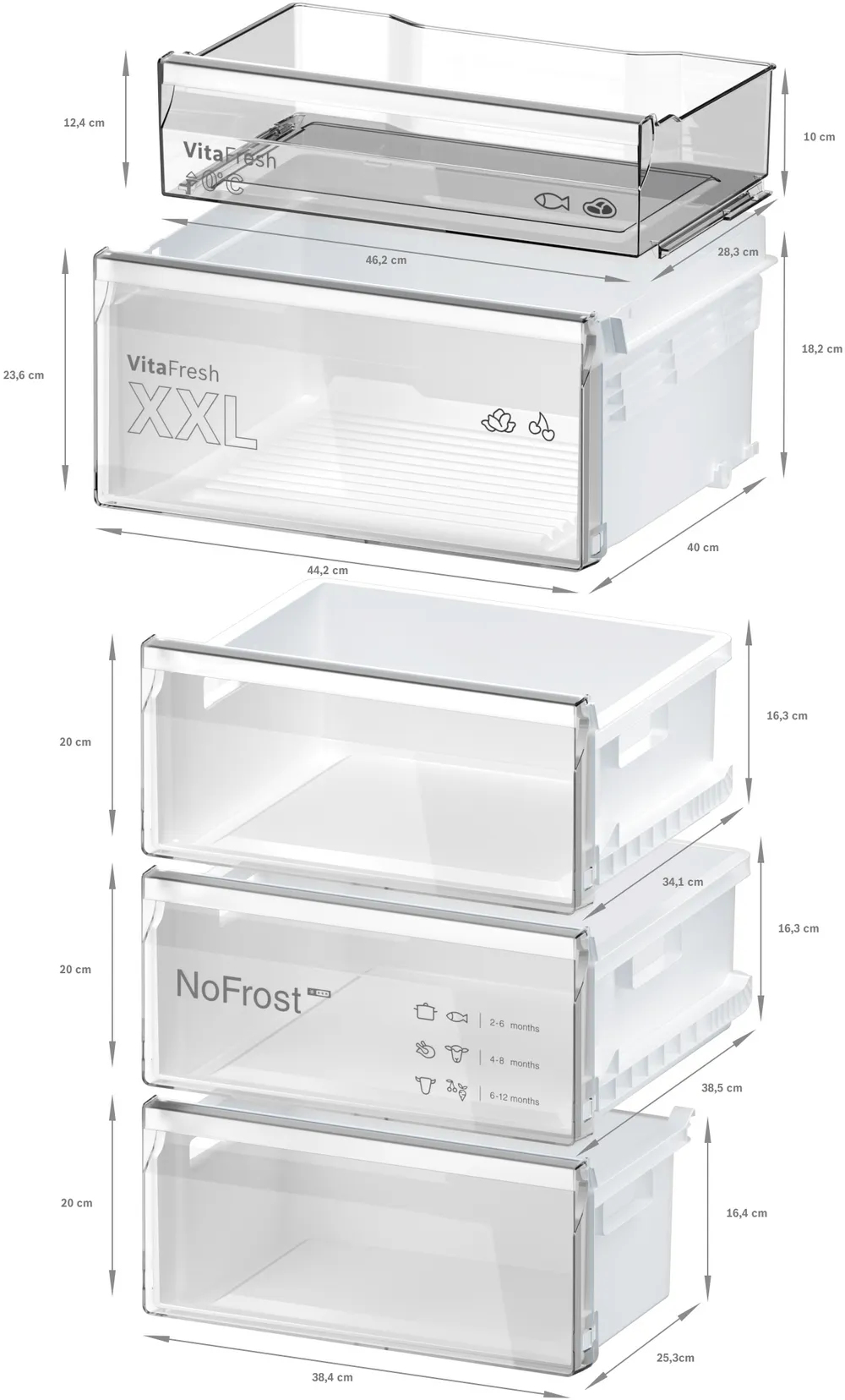 Bosch Serie 4 KGN362LAF koel-vriescombinatie Vrijstaand 321 l Metallic DHZ3831 - Afbeelding 15