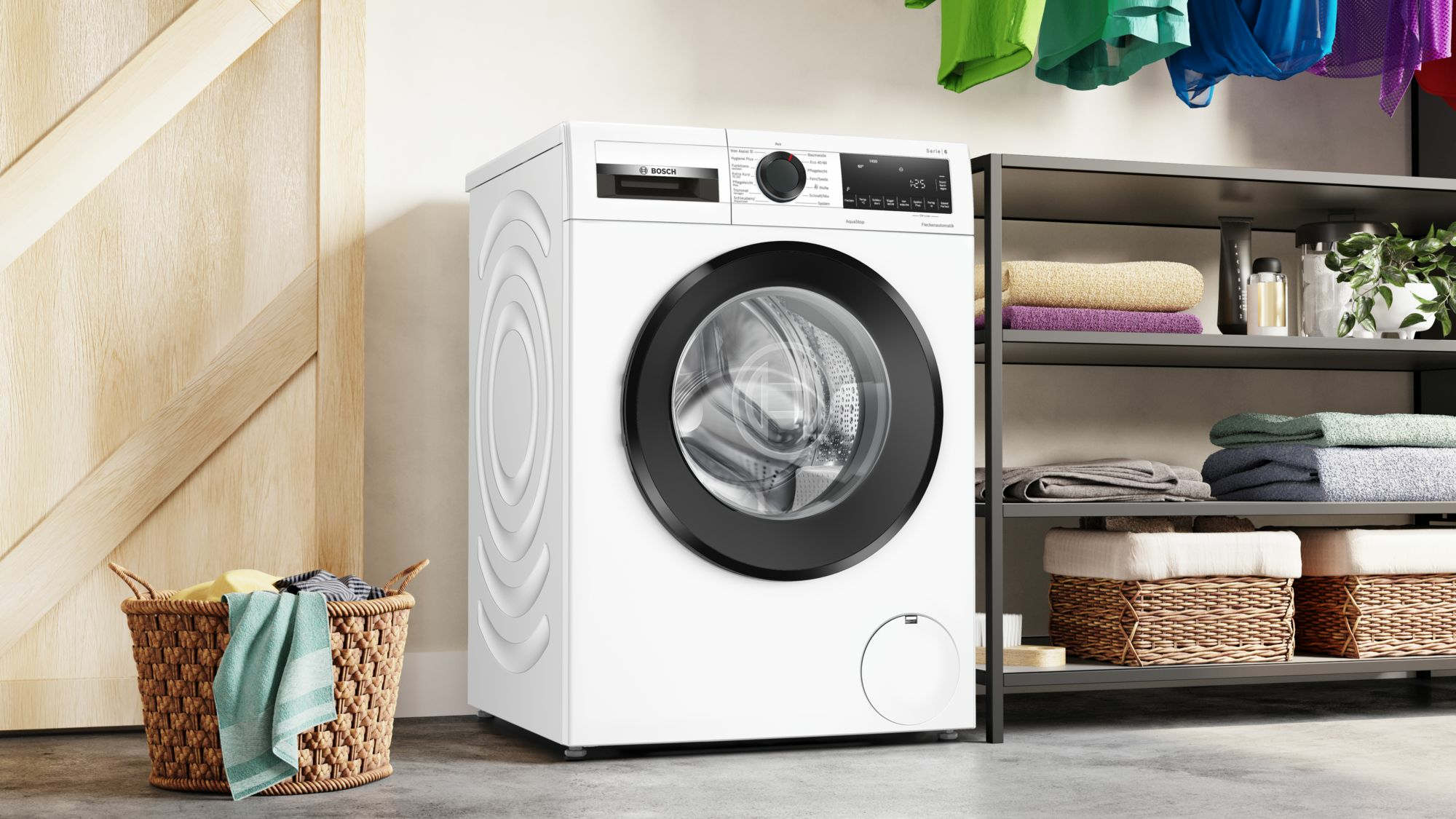 Bosch Serie 6 WGG244ZECO wasmachine Voorlader 9 kg 1351 RPM Wit DHZ4467 - Afbeelding 5