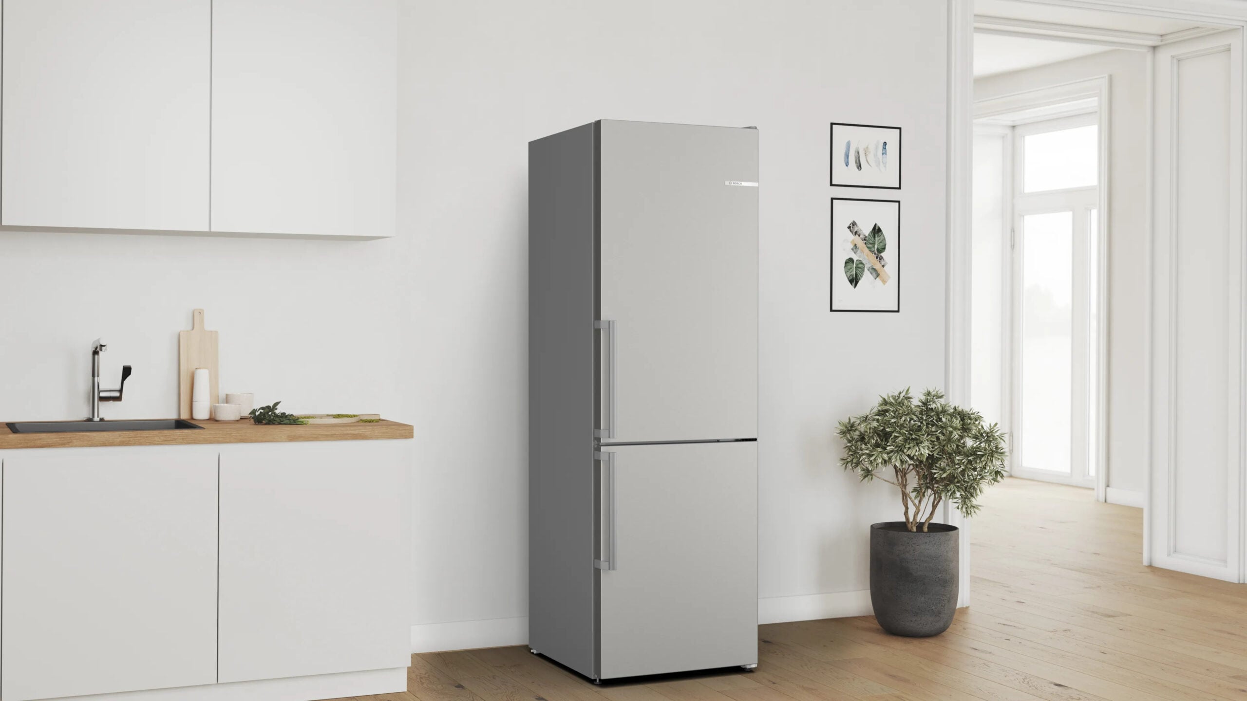 Bosch Serie 4 KGN36VICT koel-vriescombinatie Vrijstaand 321 l Roestvrijstaal DHZ4438 - Afbeelding 3