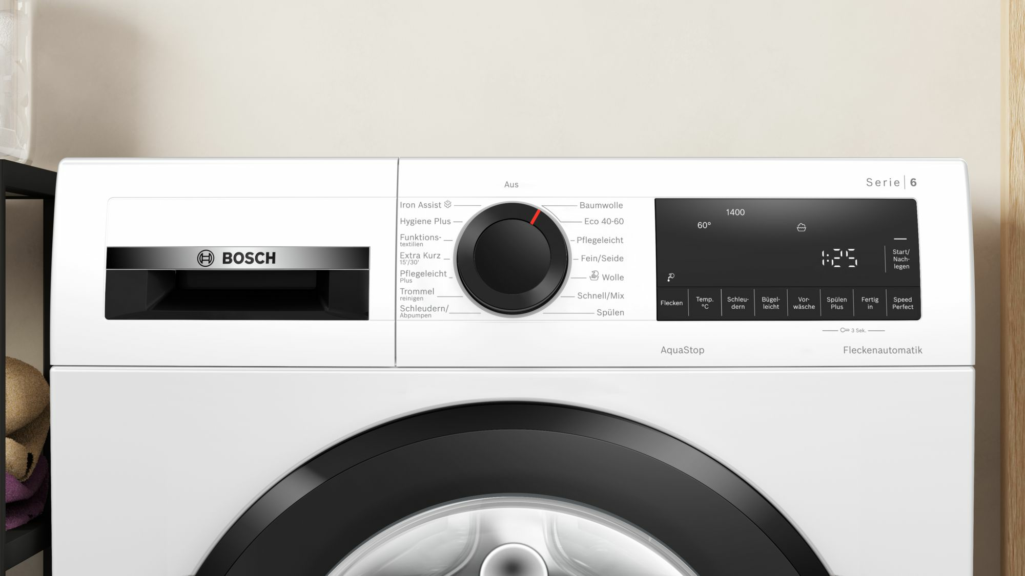 Bosch Serie 6 WGG244ZECO wasmachine Voorlader 9 kg 1351 RPM Wit DHZ4467 - Afbeelding 3