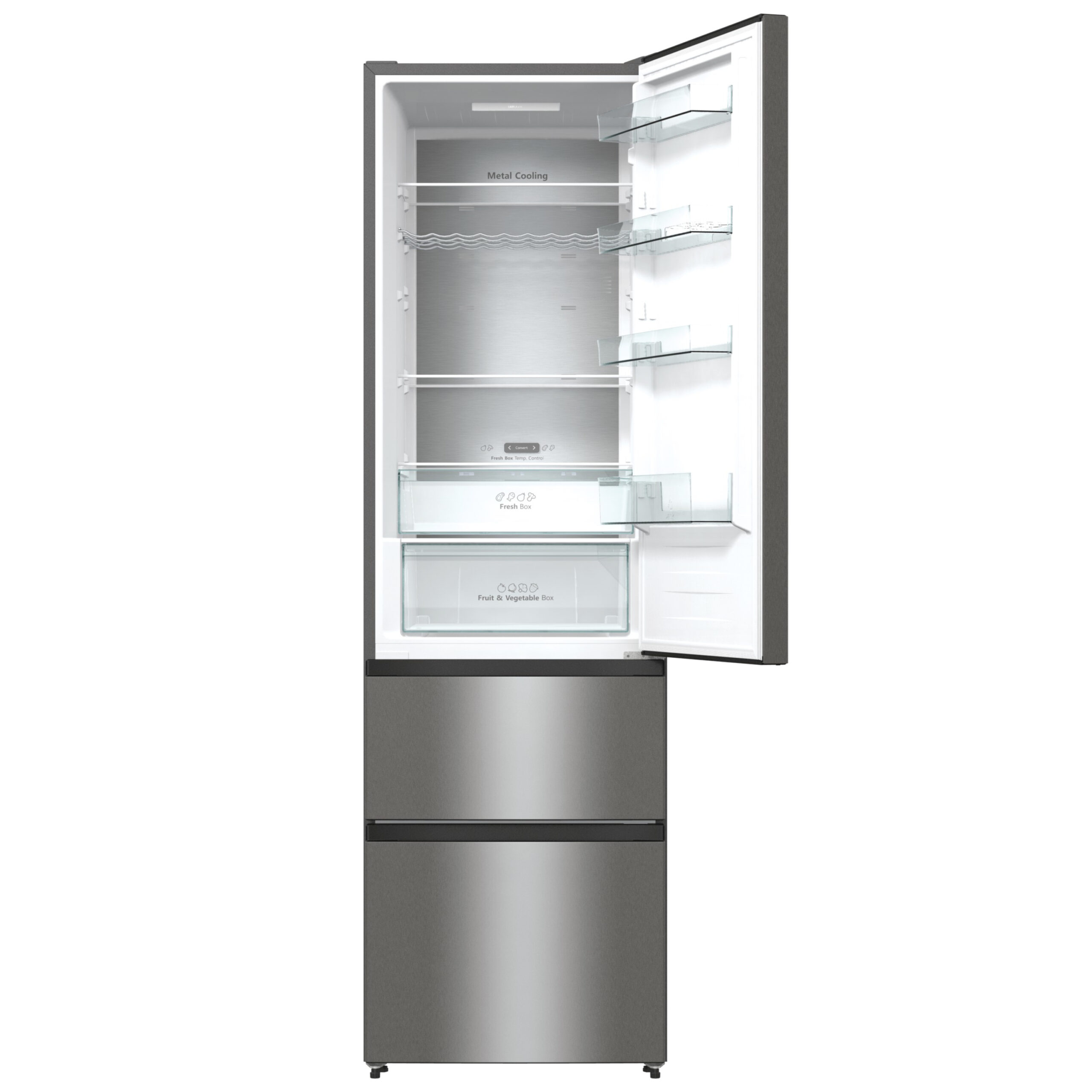 Hisense RM469N4ACEUK koel-vriescombinatie Vrijstaand 368 l Roestvrijstaal DHZ4636 - Afbeelding 4