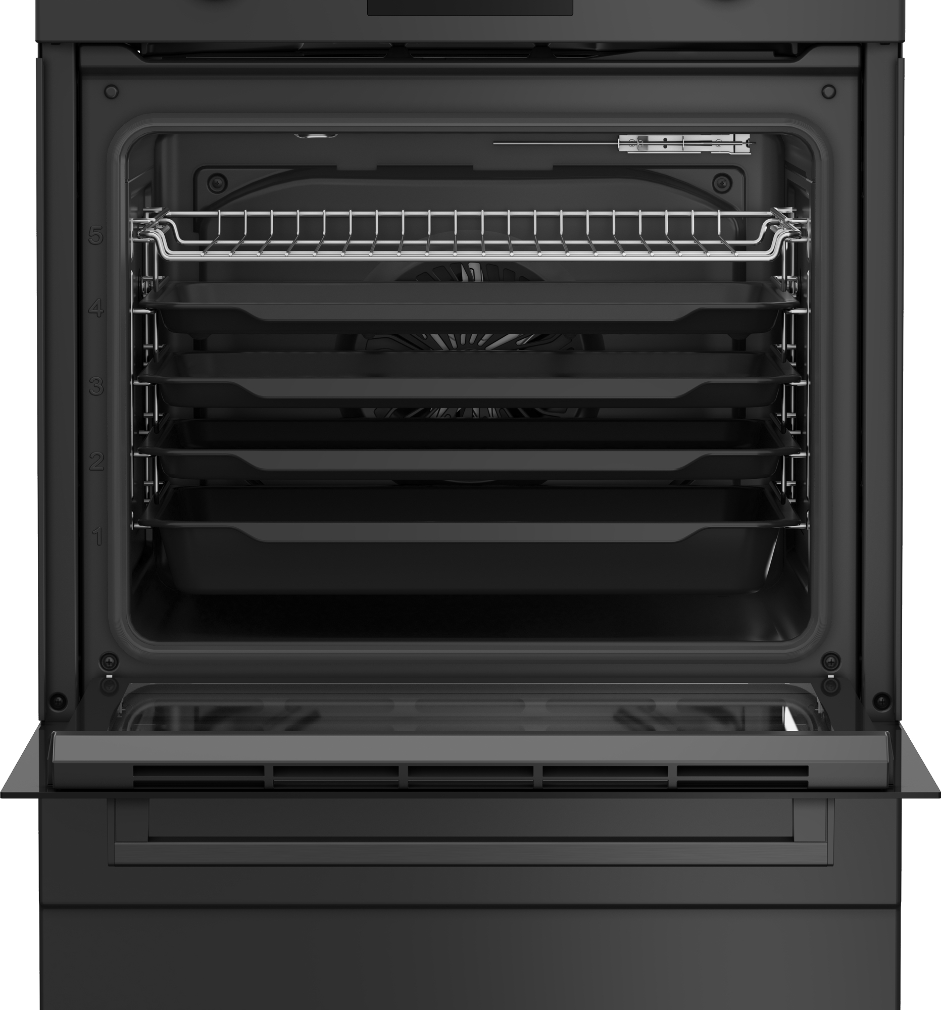 Beko FBMA6930GA Vrijstaand fornuis Electrisch Inductiekookplaat zones Zwart Showroommodel EWO99SR - Afbeelding 5