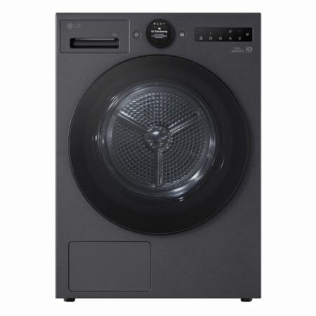 LG RT90X8YB wasdroger Vrijstaand Voorlader 9 kg Zwart, Metallic