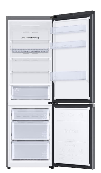 Samsung RB34T602EB1 koel-vriescombinatie Vrijstaand 344 l Zwart - Afbeelding 3